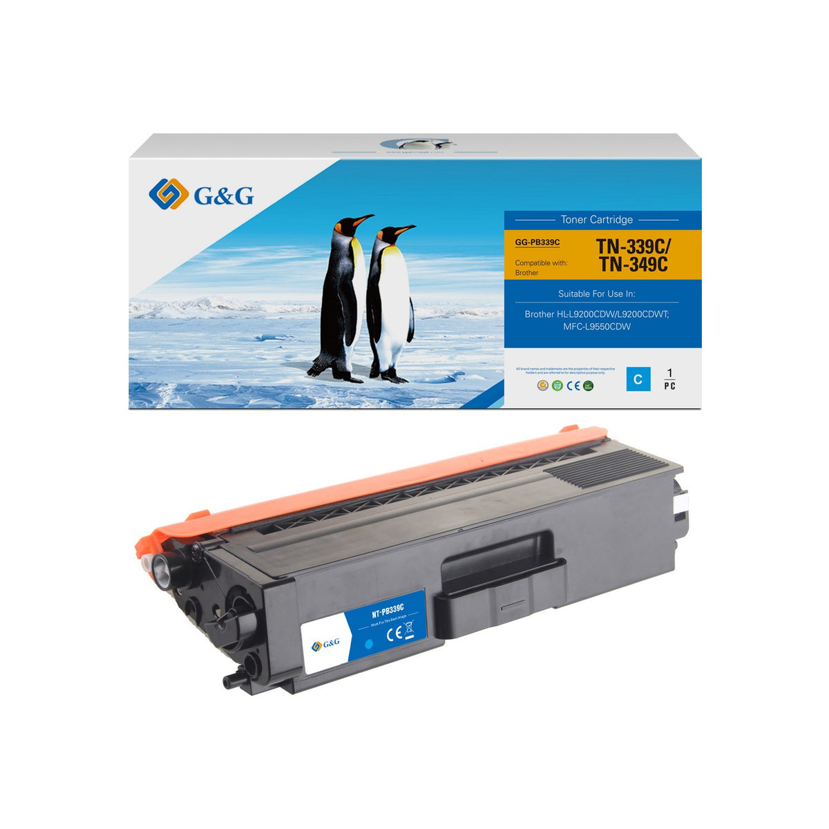 Toner compatible premium Brother TN329C - cyan