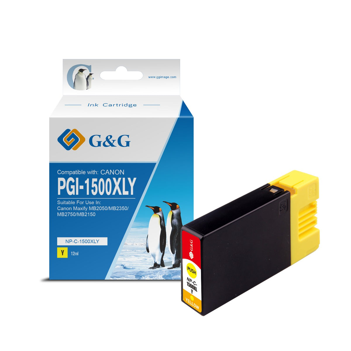 Cartouche compatible premium Canon 9195B001 / PGI-1500 XLY - jaune