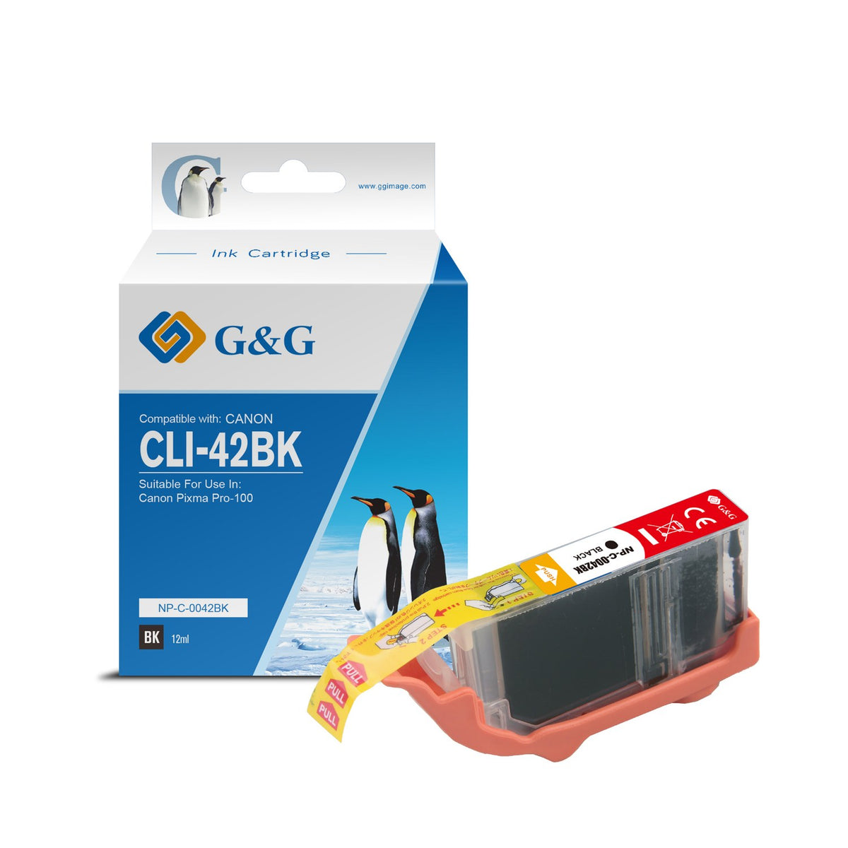 Cartouche compatible premium Canon 6384B001 / CLI-42 BK - noire