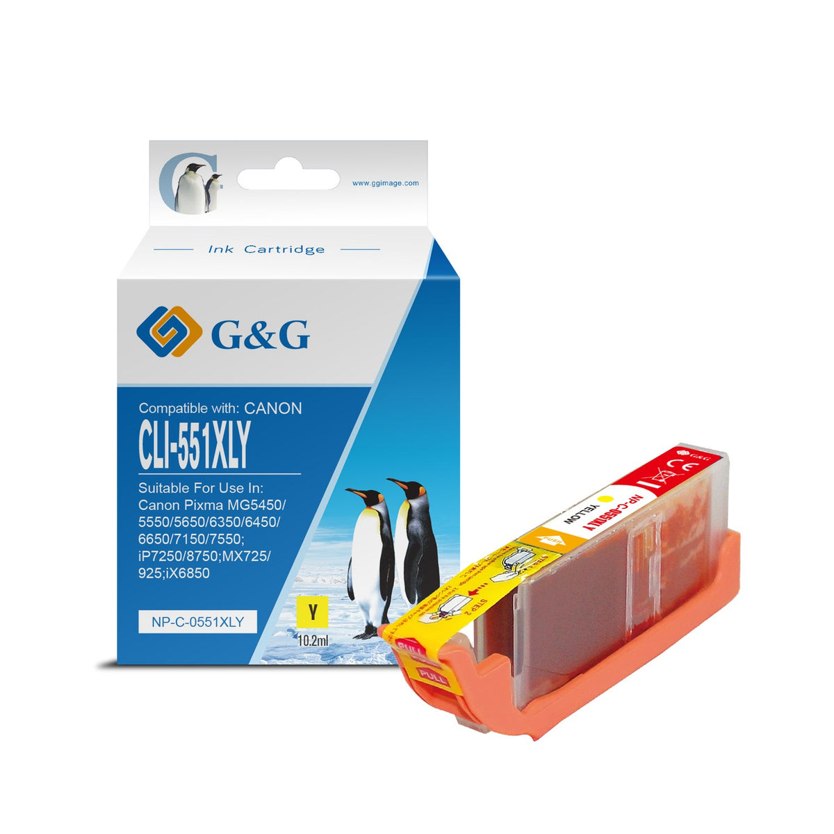 Cartouche compatible premium Canon 6446B001 / CLI-551 YXL - jaune