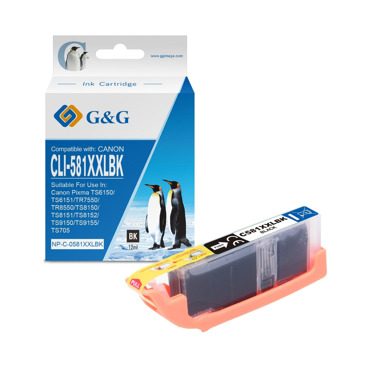 Cartouche compatible premium Canon 1998C001 / CLI-581 BKXXL - noire