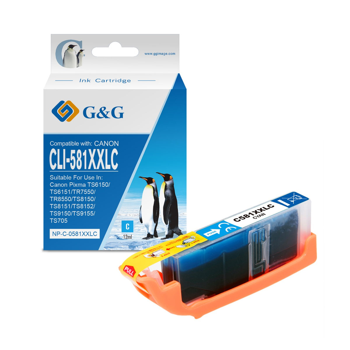 Cartouche compatible premium Canon 1995C001 / CLI-581 CXXL - cyan