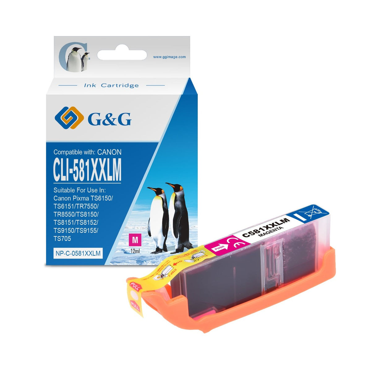 Cartouche compatible premium Canon 1996C001 / CLI-581 MXXL - magenta