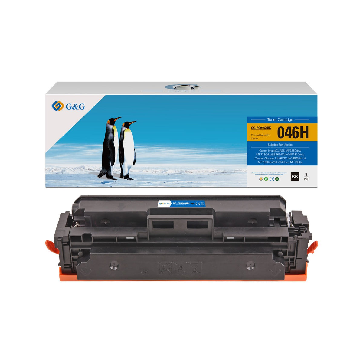 Toner compatible premium Canon 1254C002 / 046H - noir