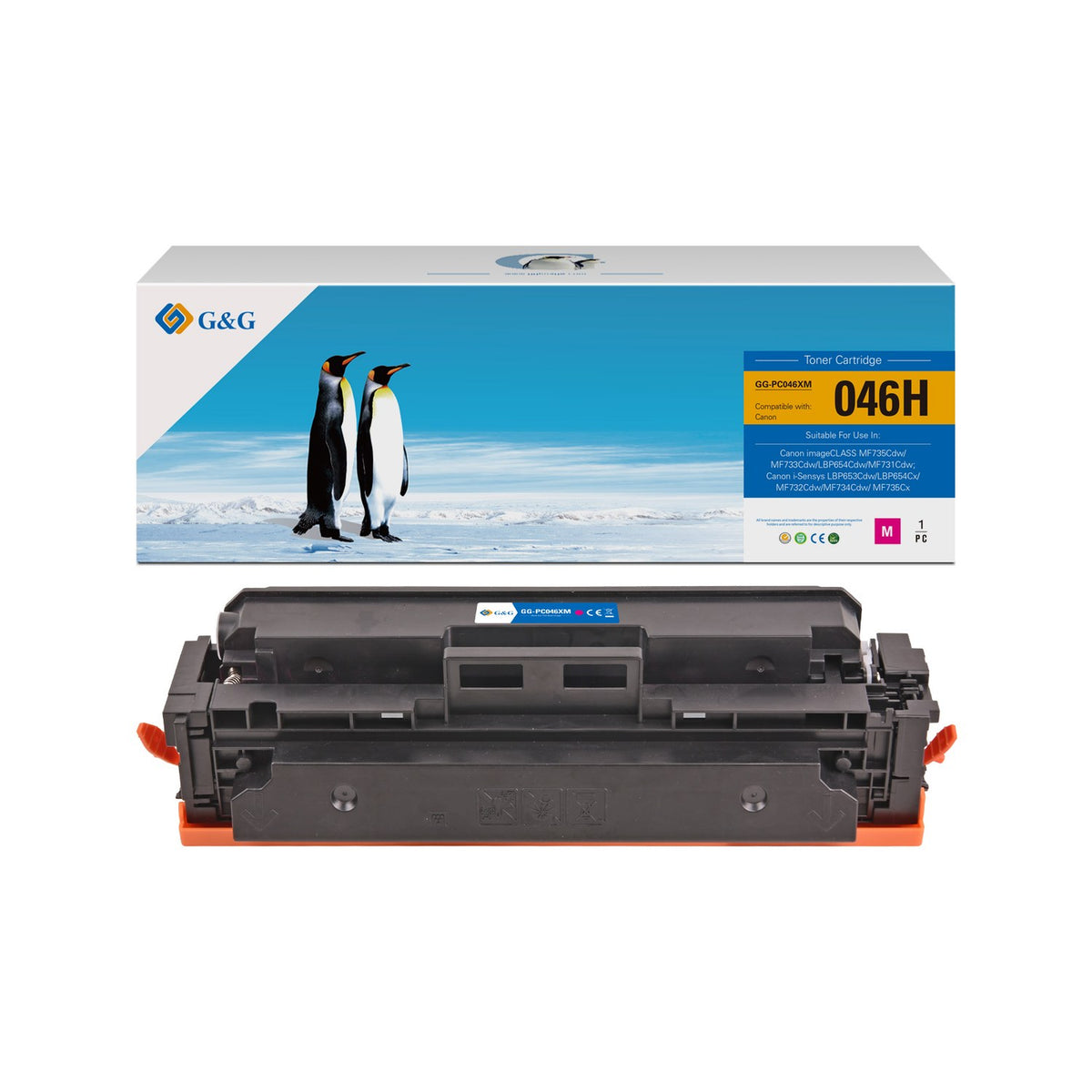 Toner compatible premium Canon 1252C002 / 046H - magenta