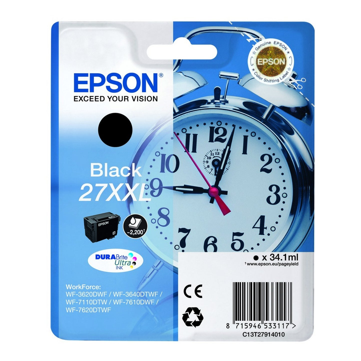 Cartouche compatible premium Epson C13T27914010 / 27XXL - noire