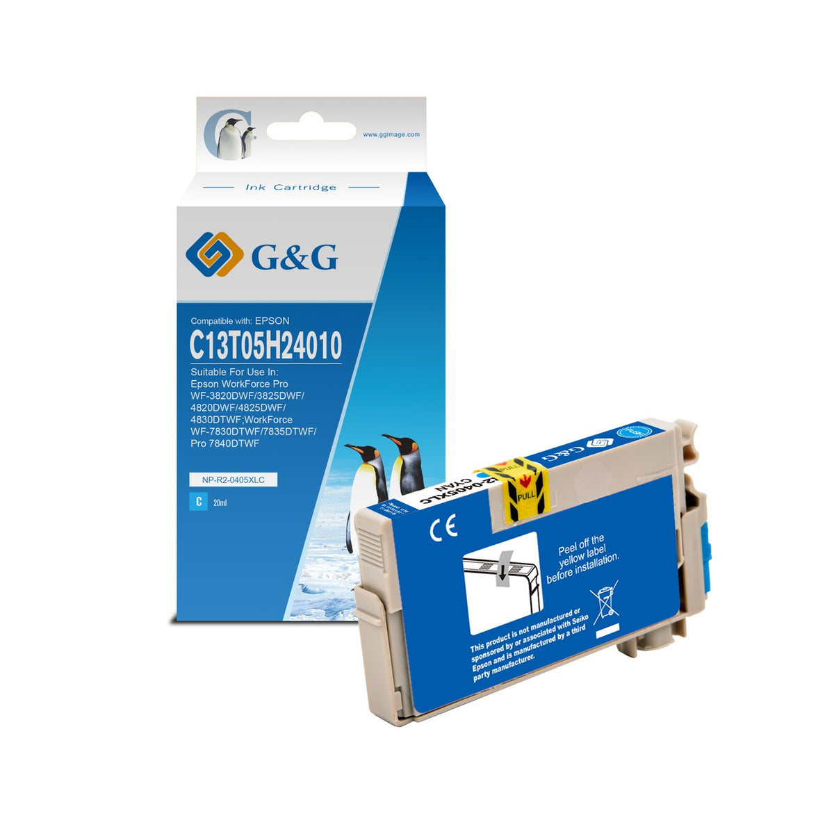 Cartouche compatible premium Epson C13T05H24010 / 405 XL - cyan