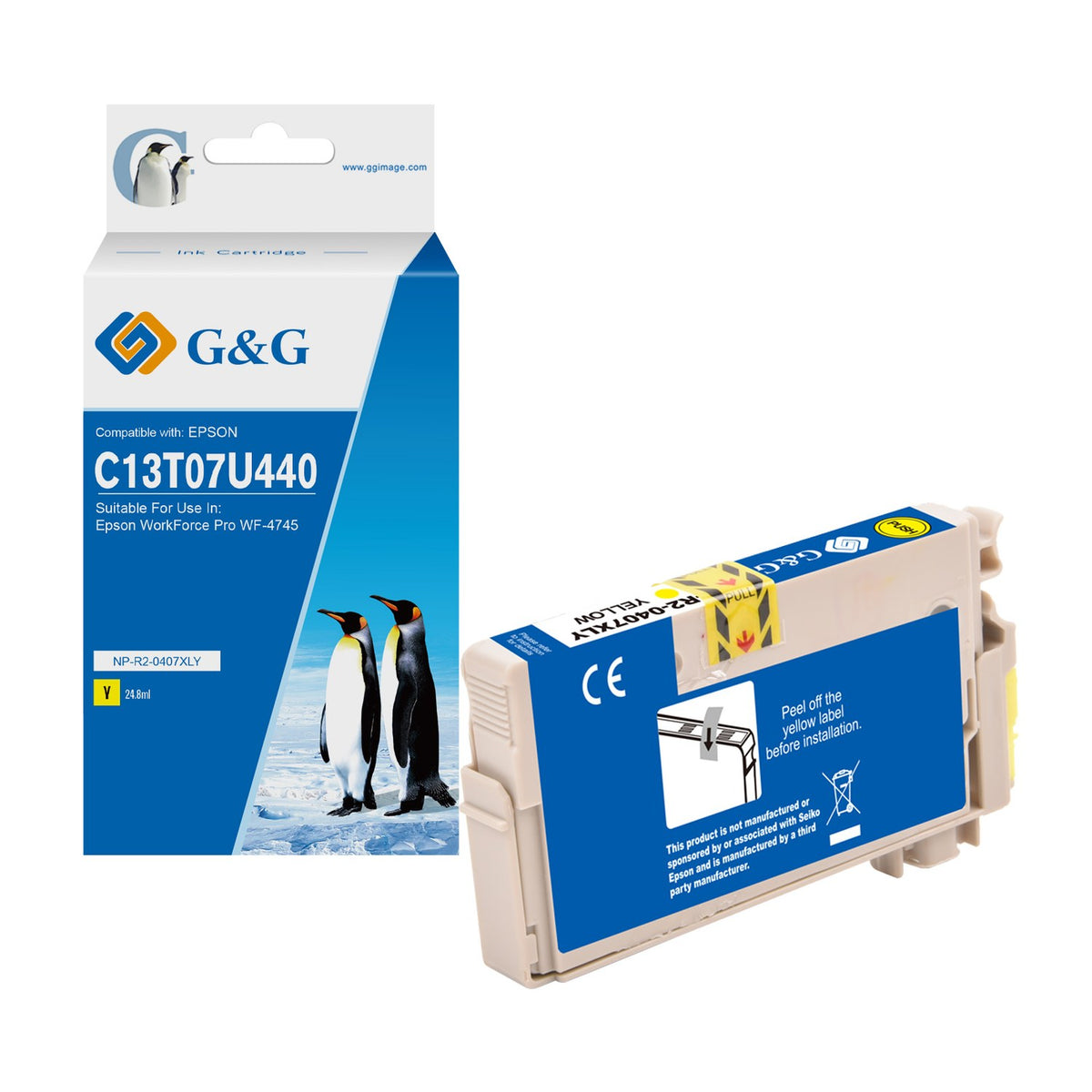 Cartouche compatible premium Epson C13T07U440 / 407 - jaune
