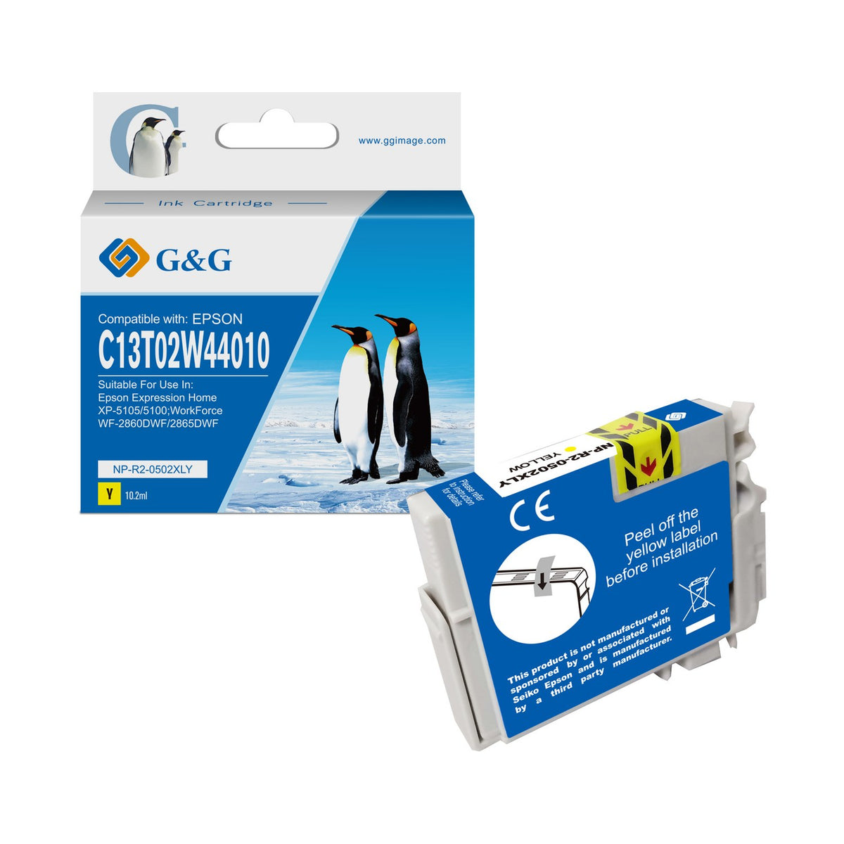 Cartouche compatible premium Epson C13T02W44010 / 502XL - jaune