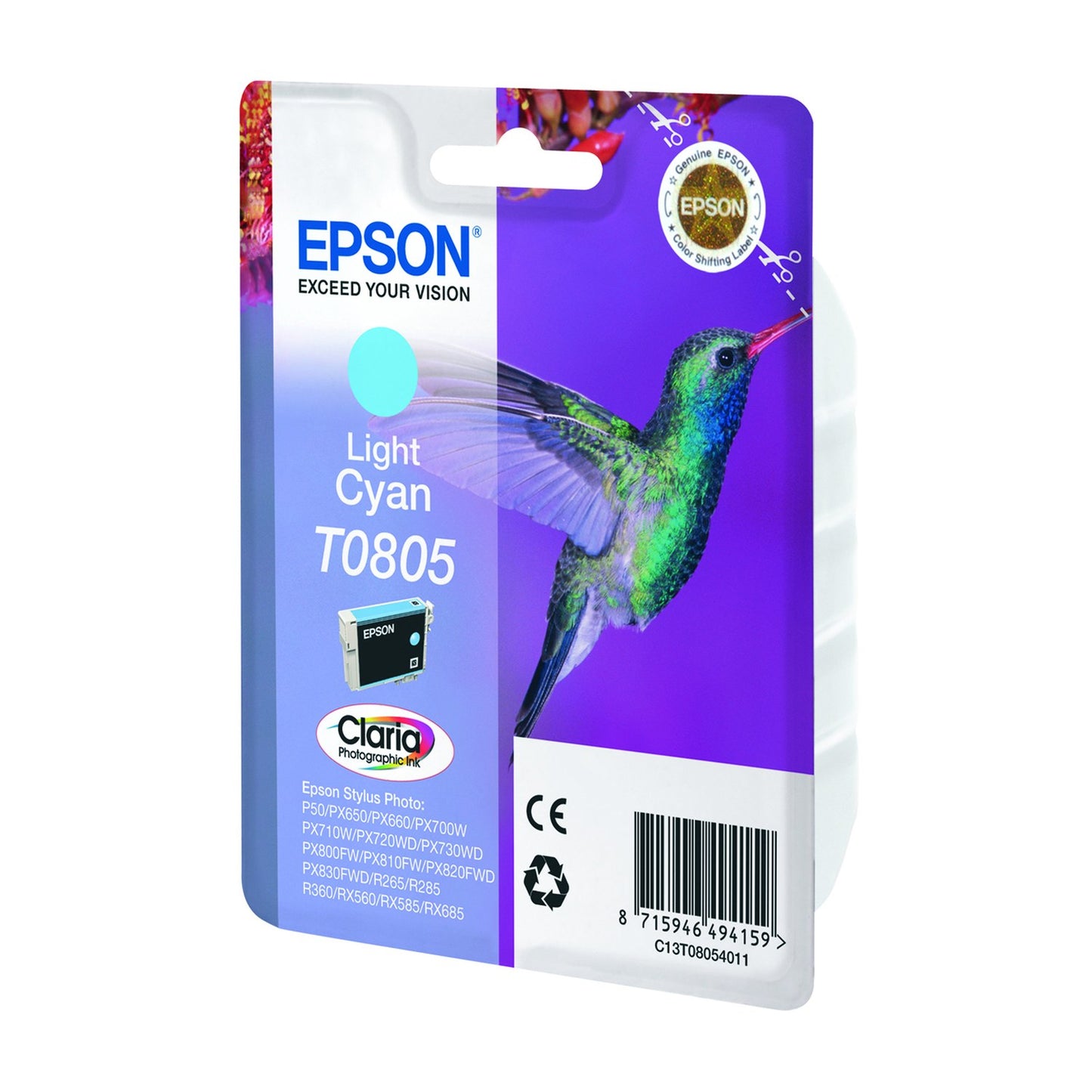 Cartouche compatible premium Epson C13T08054011 / T0805 - cyan photo