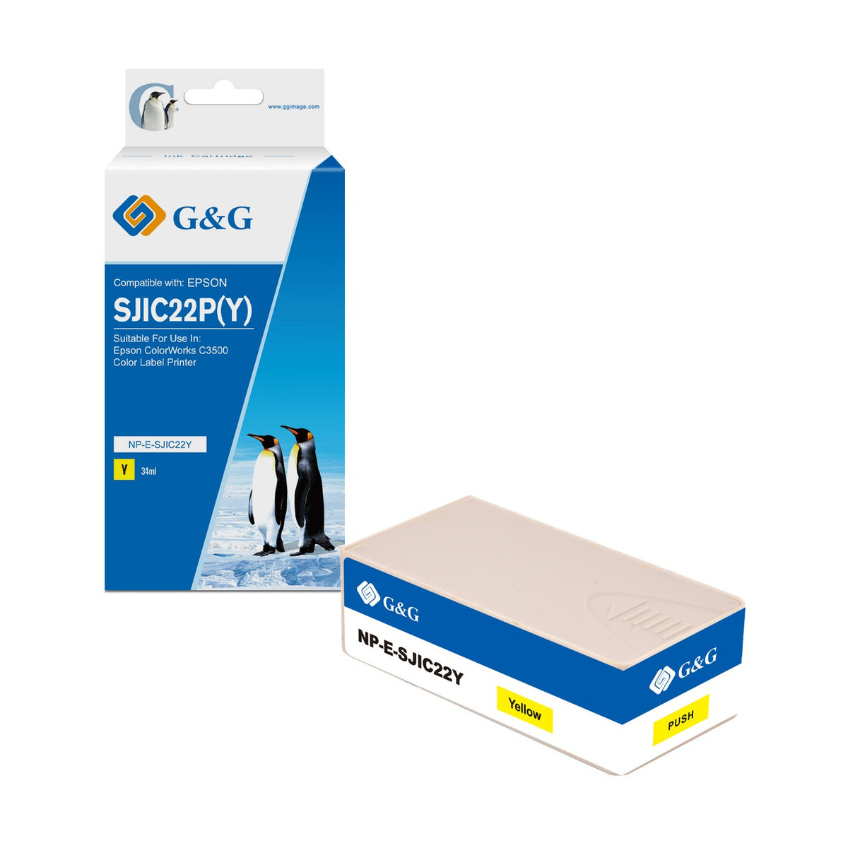 Cartouche compatible premium Epson C33S020604 / SJI-C-22-P-(Y) - jaune
