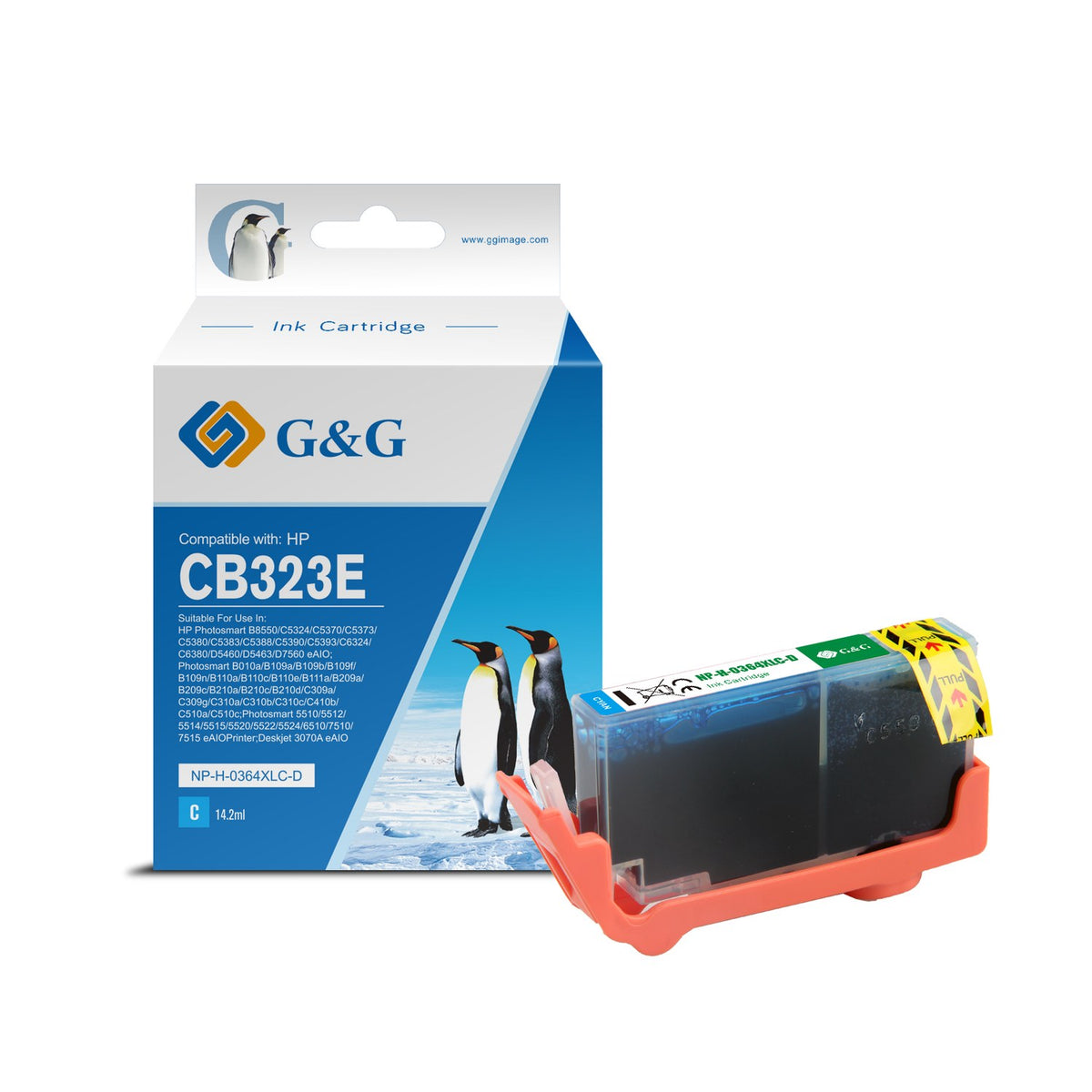 Cartouche compatible premium HP CB323EE / 364XL - cyan