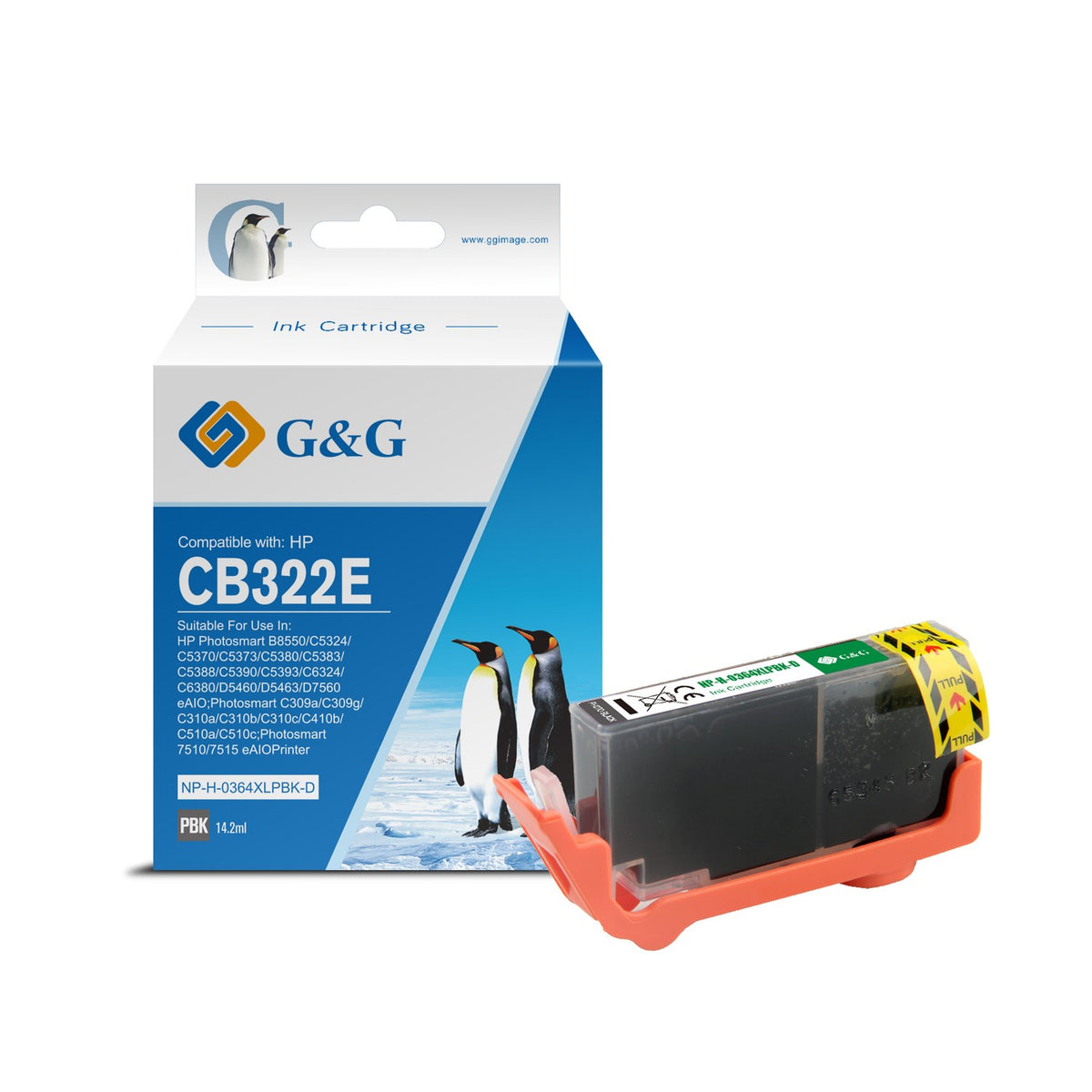 Cartouche compatible premium HP CB322EE / 364XL - noire