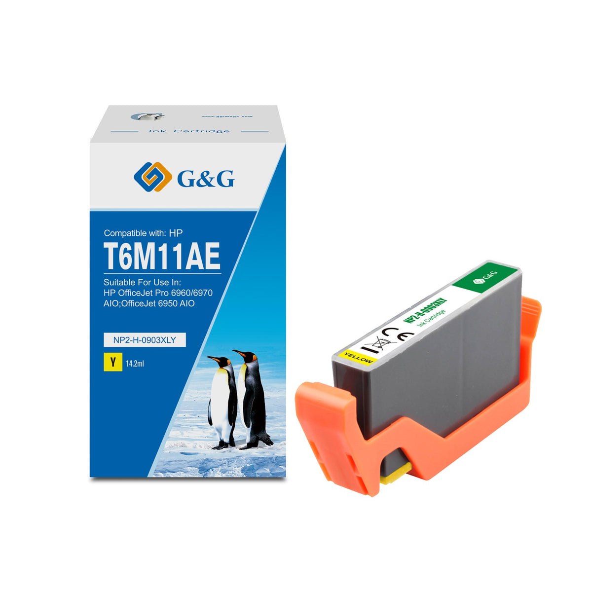 Cartouche compatible premium HP T6M11AE / 903XL - jaune