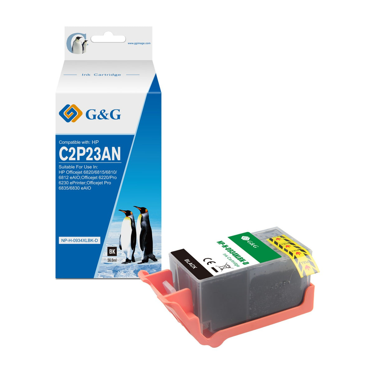 Cartouche compatible premium HP C2P23AE / 934XL - noire