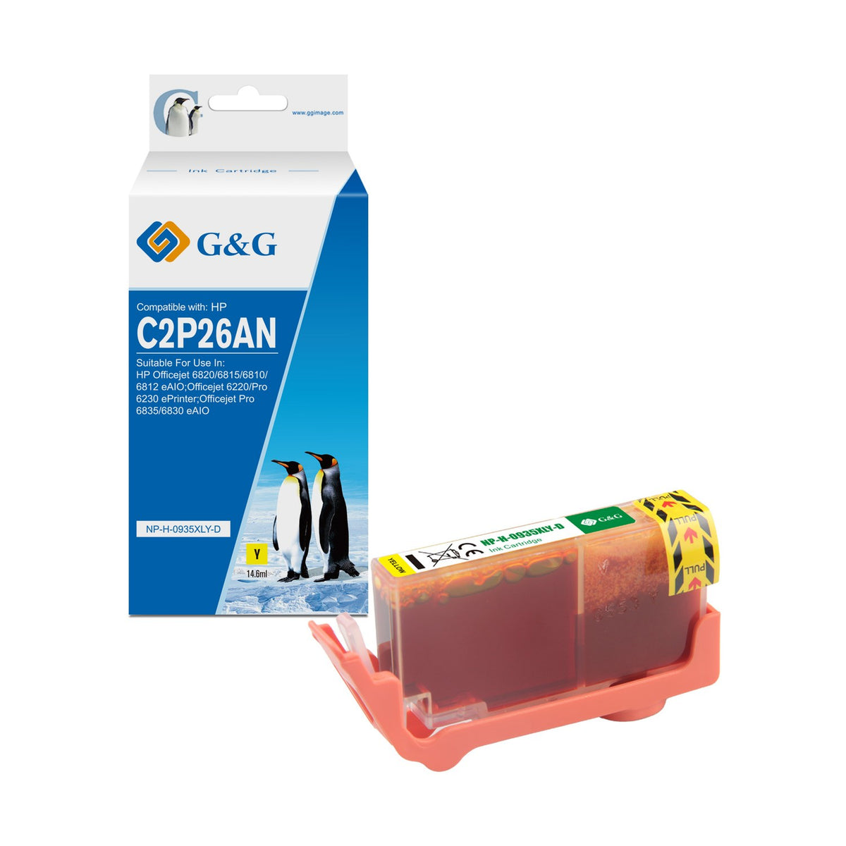 Cartouche compatible premium HP C2P26AE / 935XL - jaune