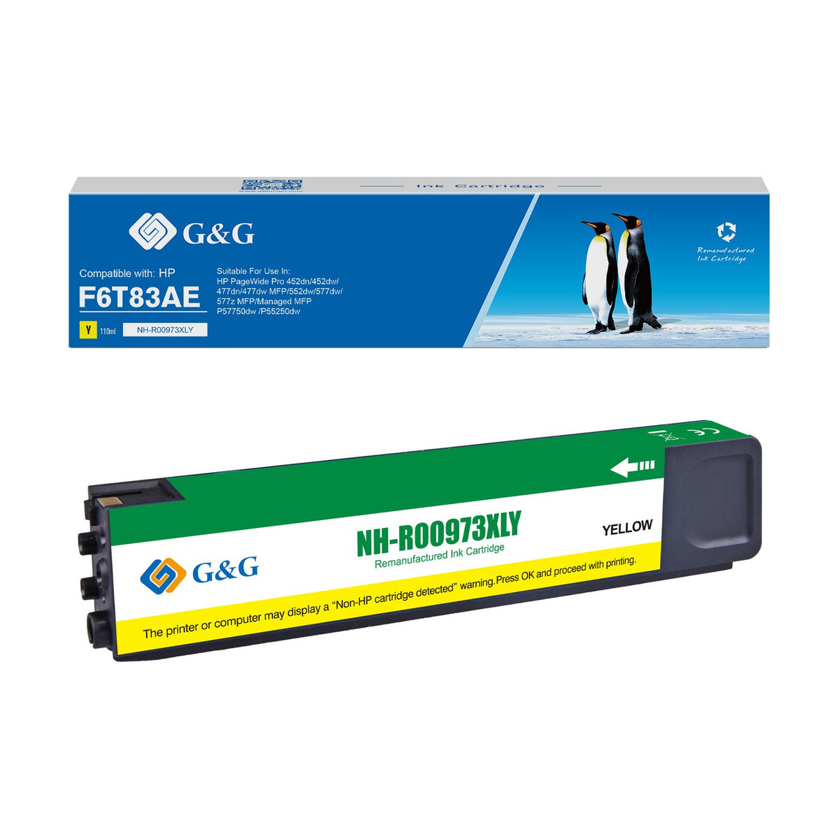 Cartouche compatible premium HP F6T83AE / 973X - jaune