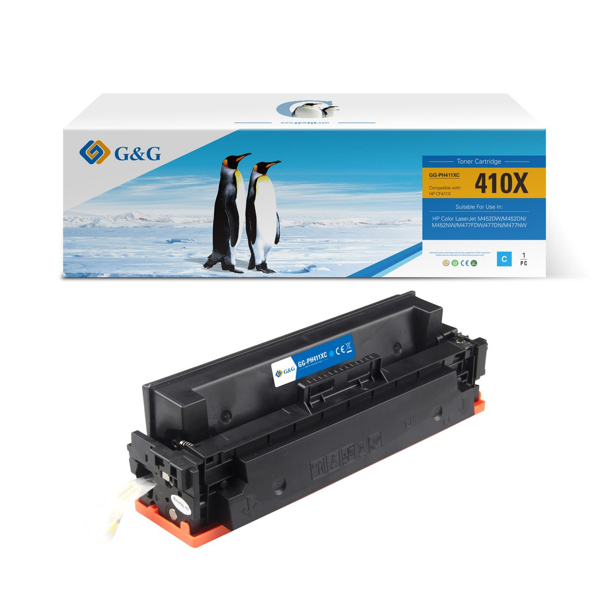 Toner compatible premium HP CF411X / 410X - cyan