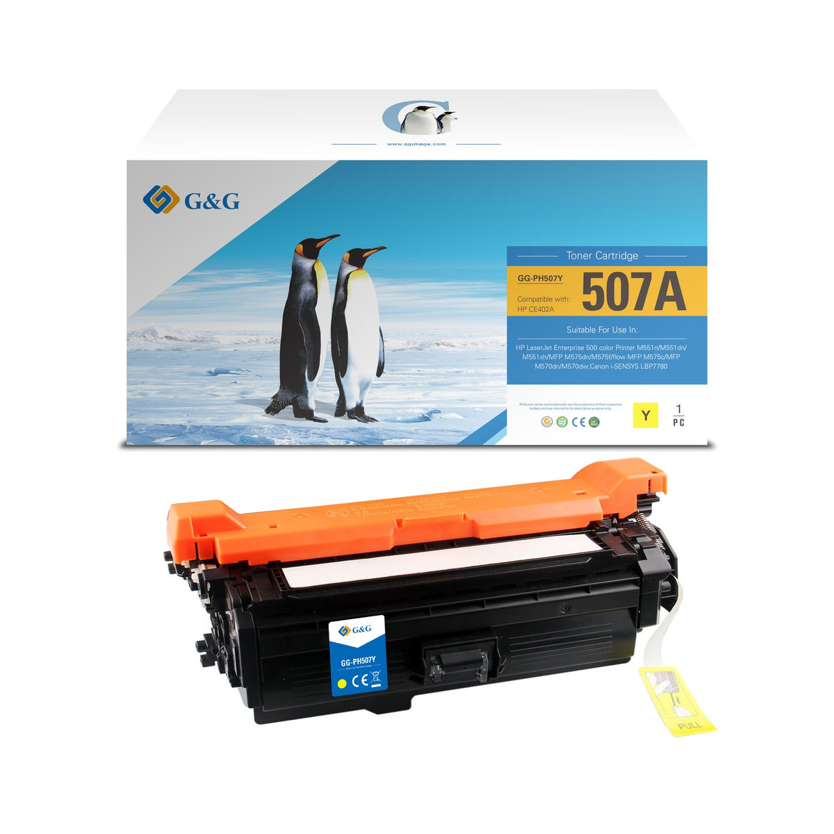 Toner compatible premium HP CE402A / 507A - jaune
