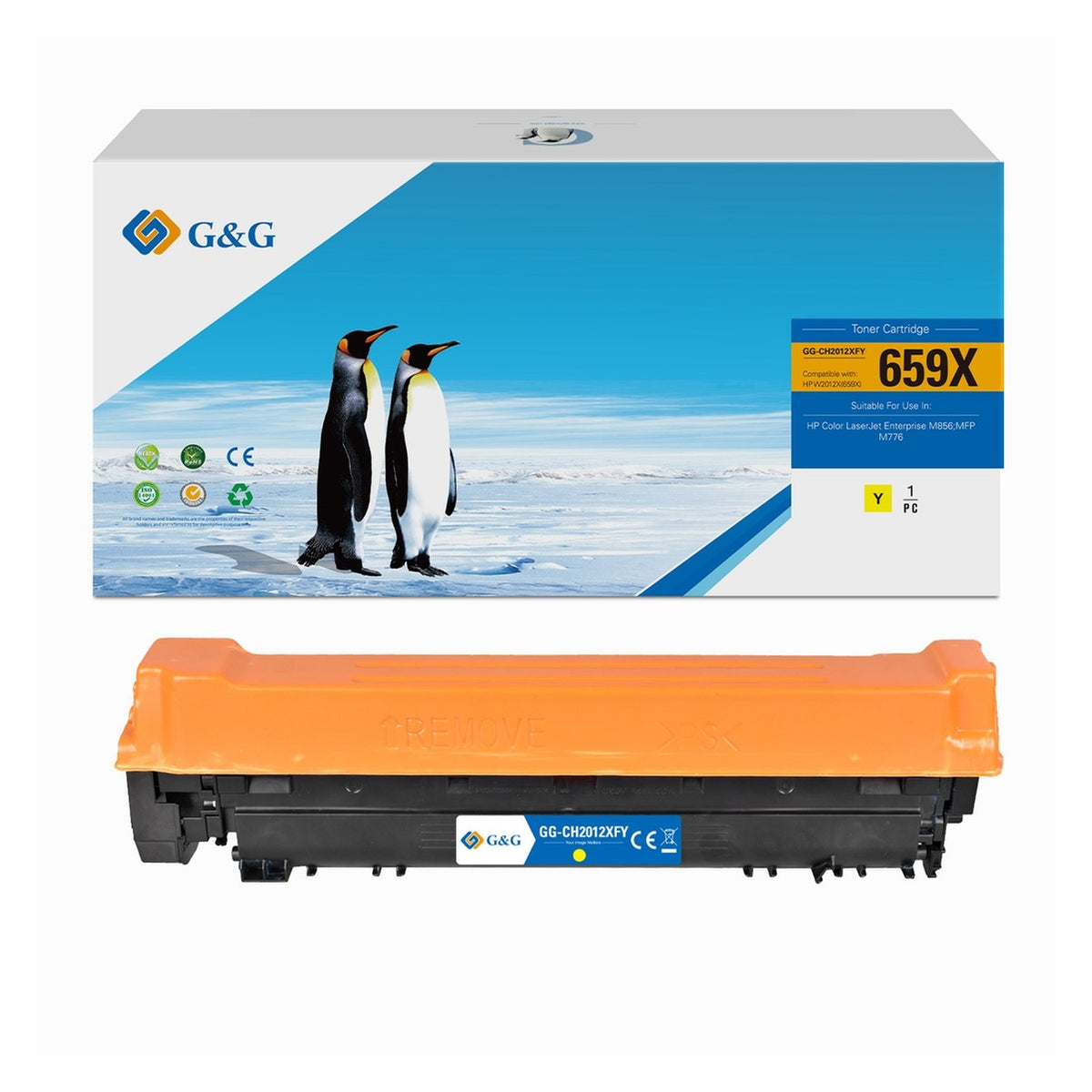Toner compatible premium HP W2012X / 659X - jaune