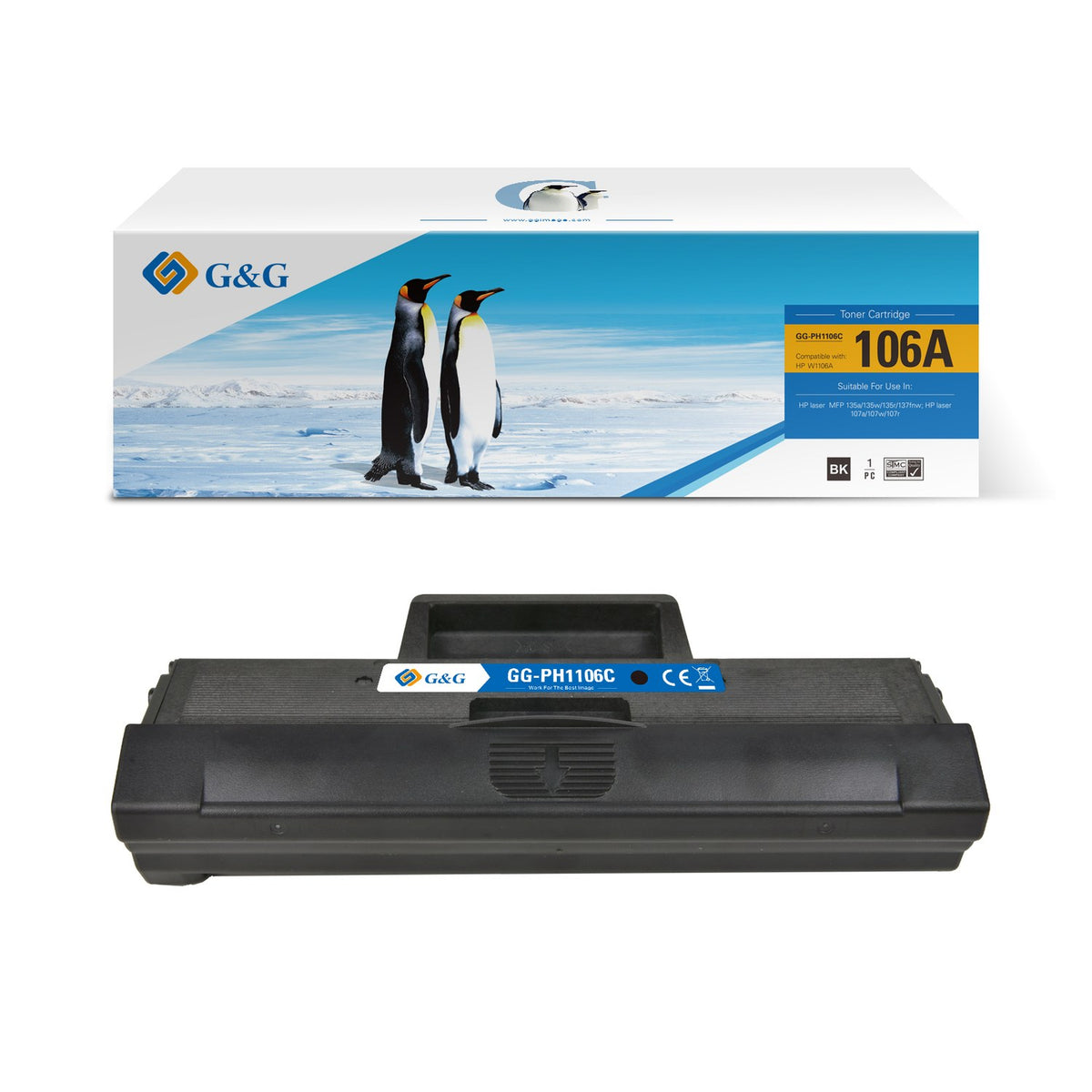 Toner compatible premium HP W1106A / 106A - noir