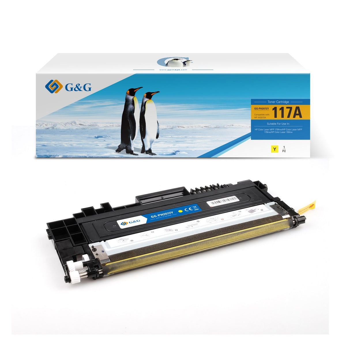 Toner compatible premium HP W2072A / 117A - jaune