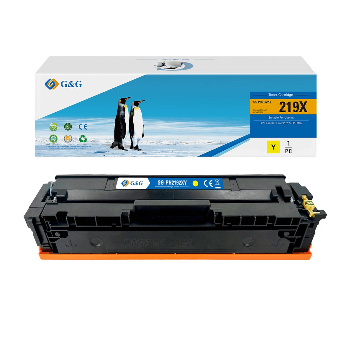 Toner compatible premium HP W2192X / 219X - jaune