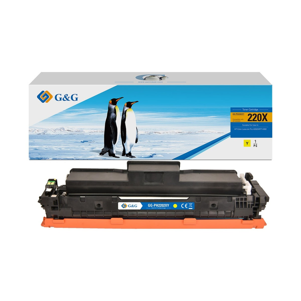Toner compatible premium HP W2202X / 220X - jaune