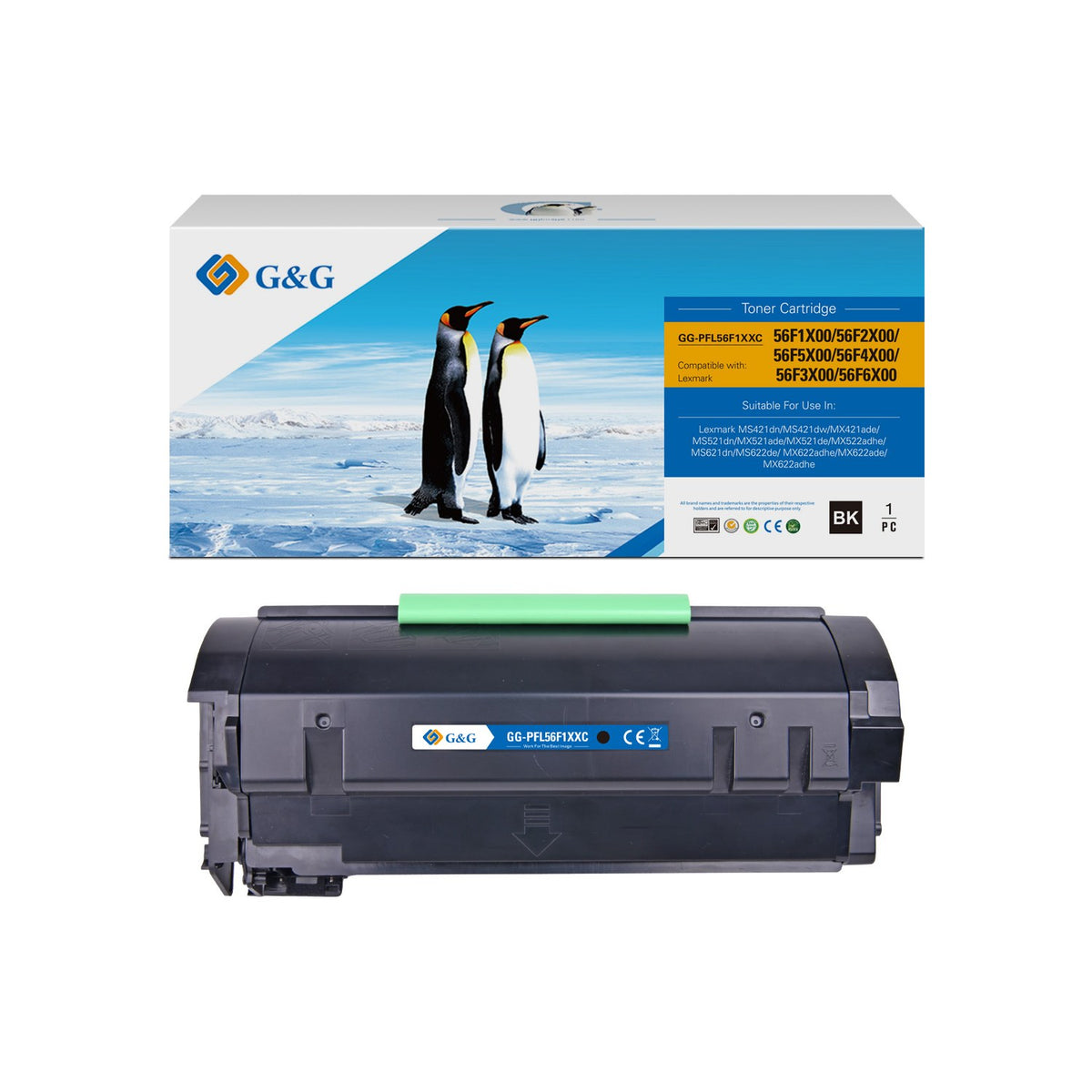 Toner compatible premium Lexmark 56F2X00 - noir