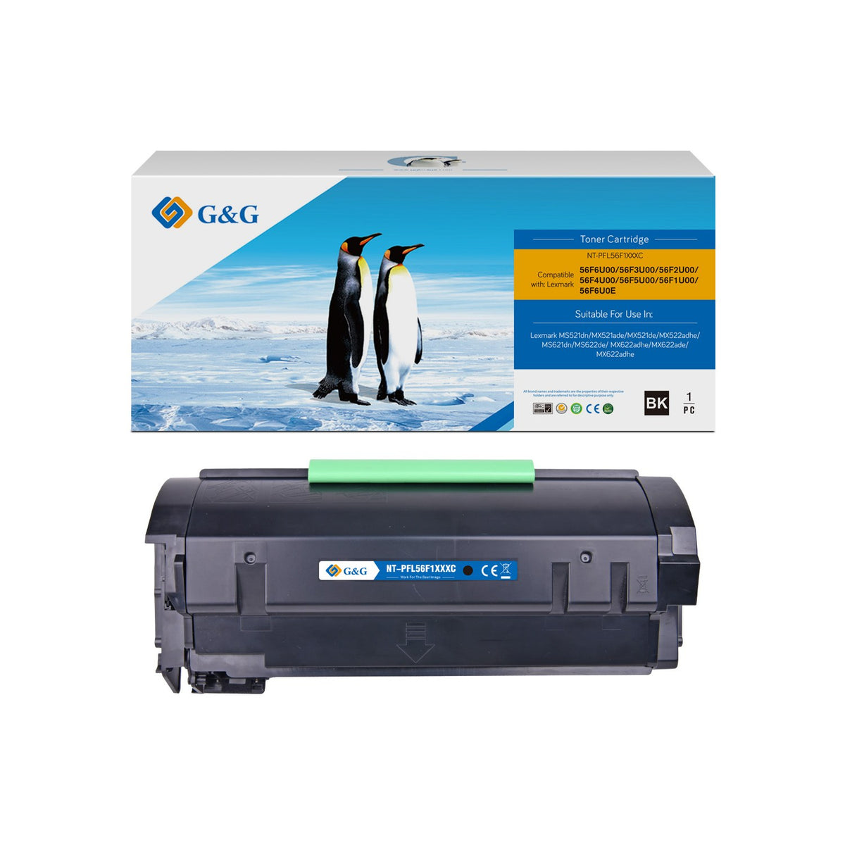 Toner compatible premium Lexmark 56F2U00 - noir