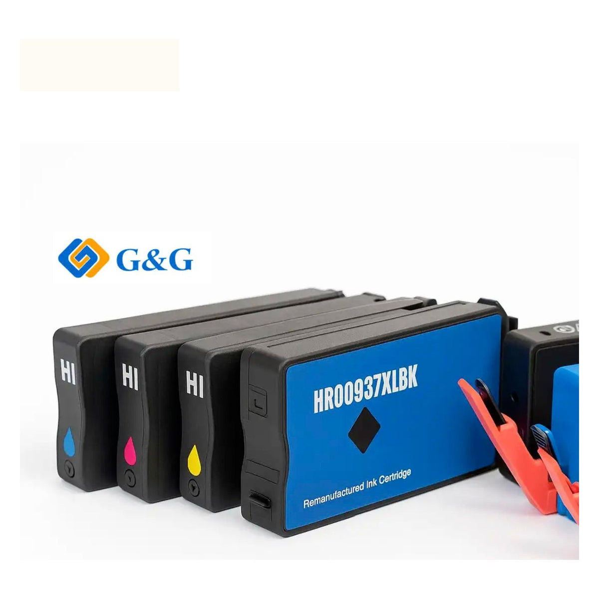 Cartouches compatibles premiums HP 937e - multipack 4 couleurs : noire, cyan, magenta, jaune