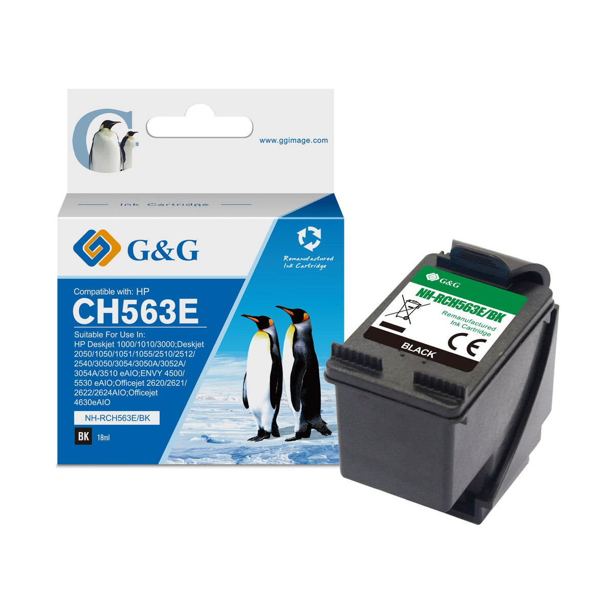 Cartouche compatible premium HP CH563EE / 301XL - noire