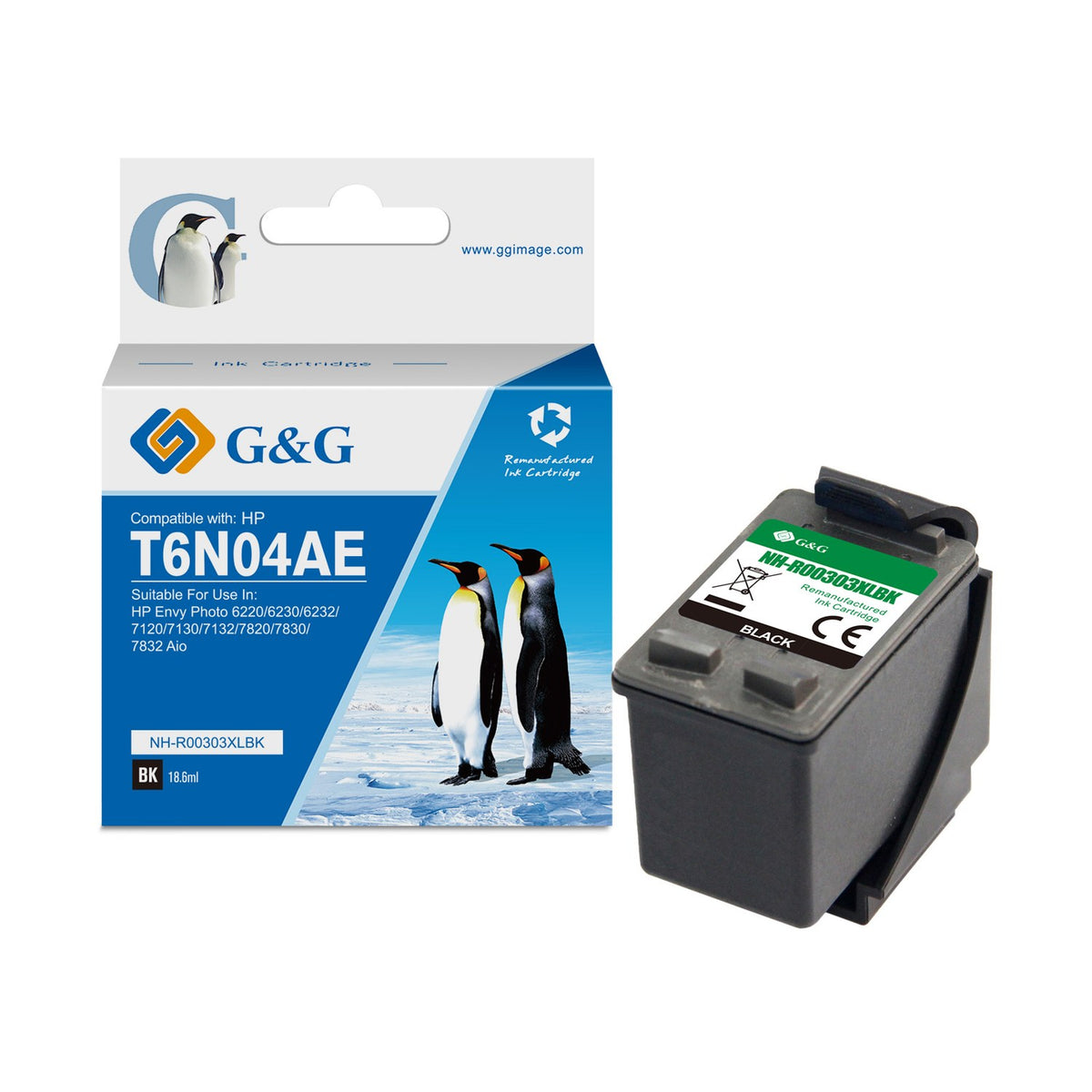 Cartouche compatible premium HP T6N04AE / 303XL - noire