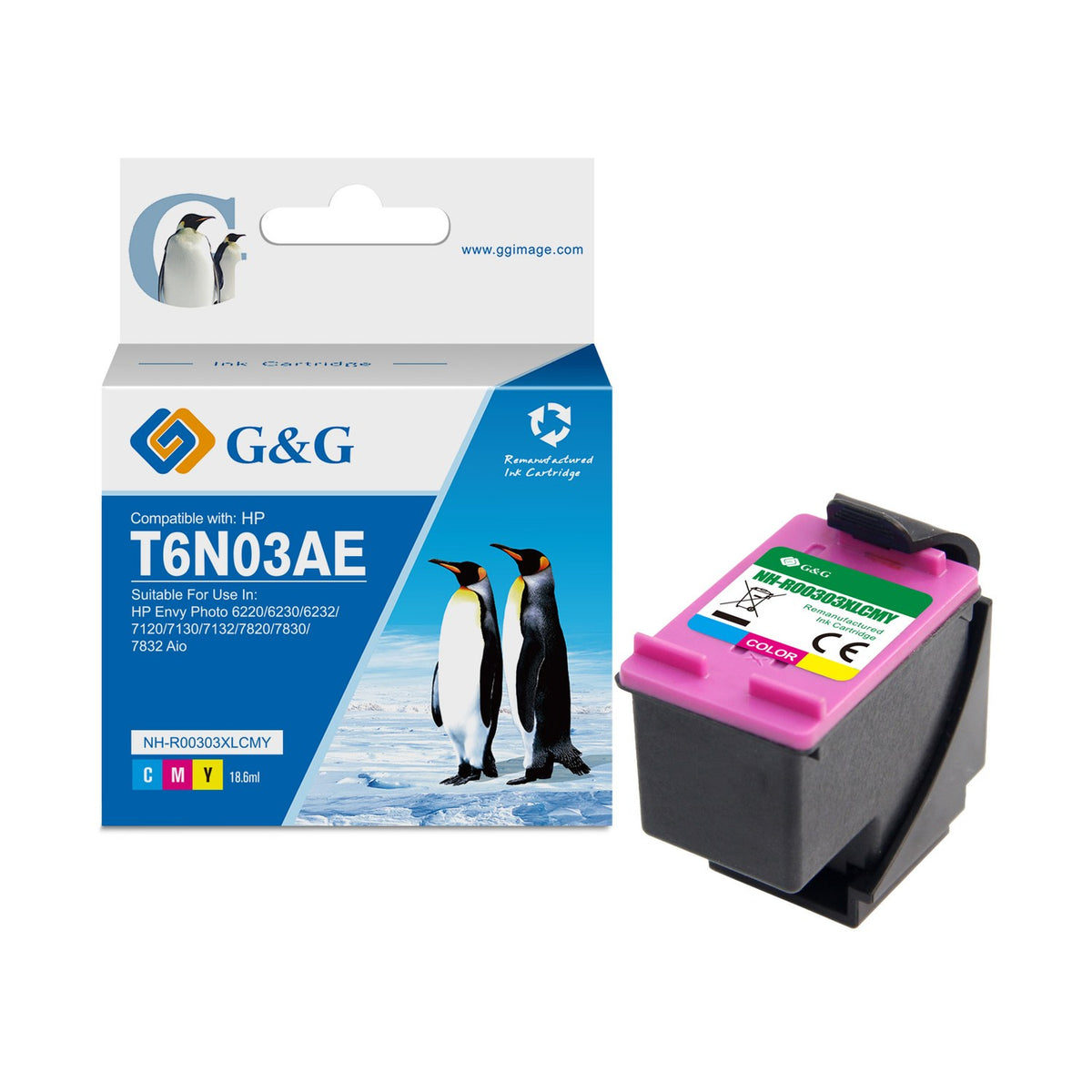 Cartouche compatible premium HP T6N03AE / 303XL - multicouleur