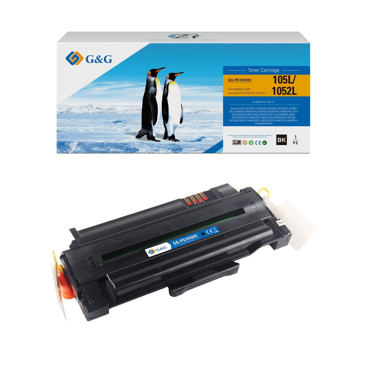 Toner compatible premium Samsung MLTD1052LELS / 1052L - noir