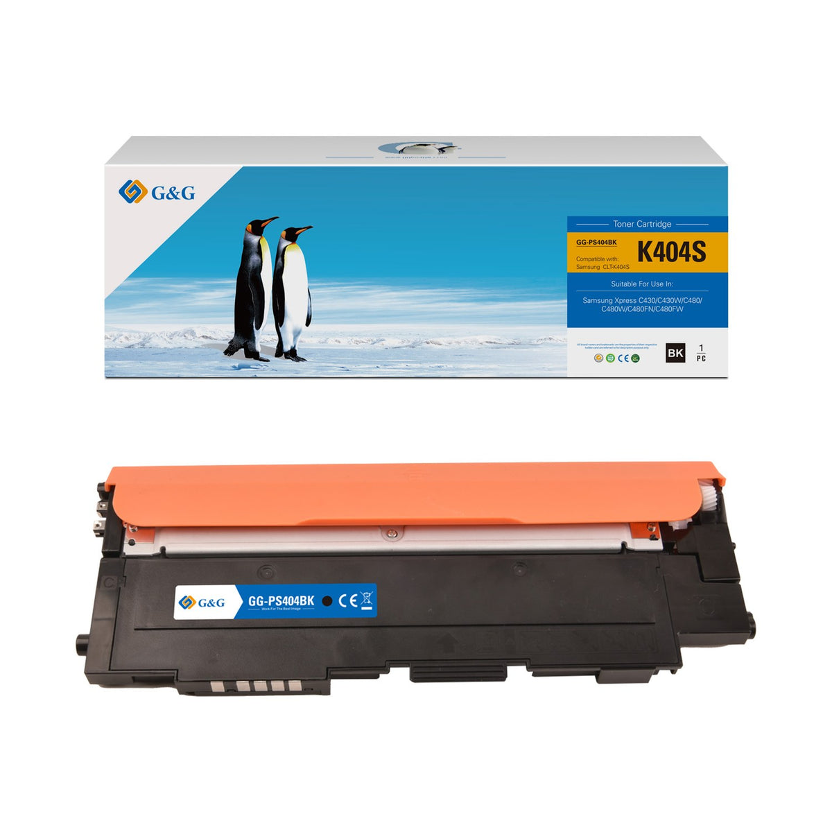 Toner compatible premium Samsung CLTK404SELS / K404S - noir