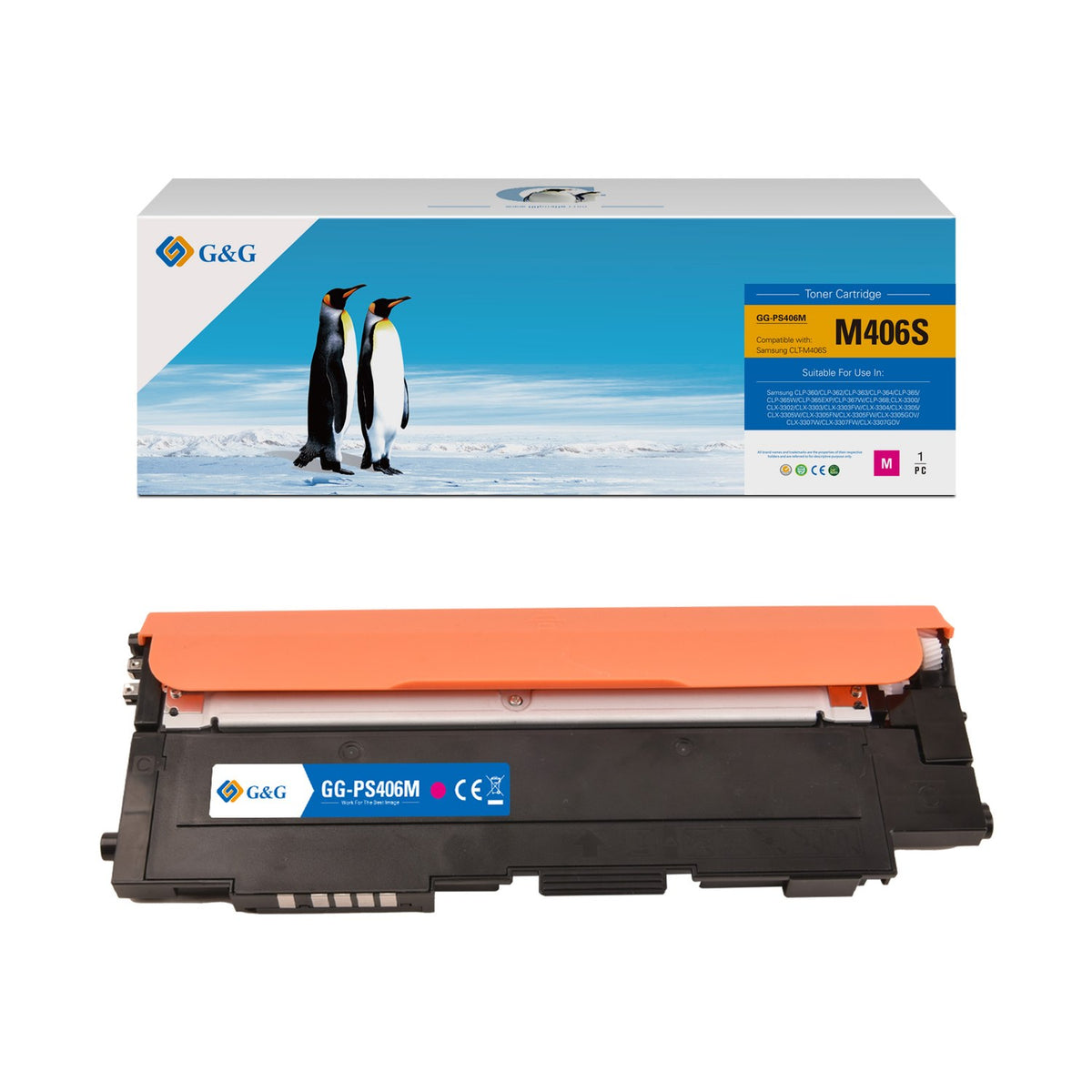Toner compatible premium Samsung CLTM406SELS / M406 - magenta