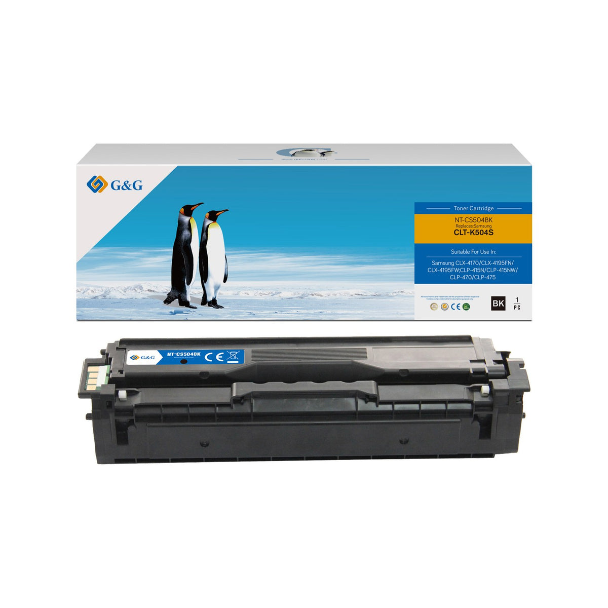Toner compatible premium Samsung CLTK504SELS / K504 - noir