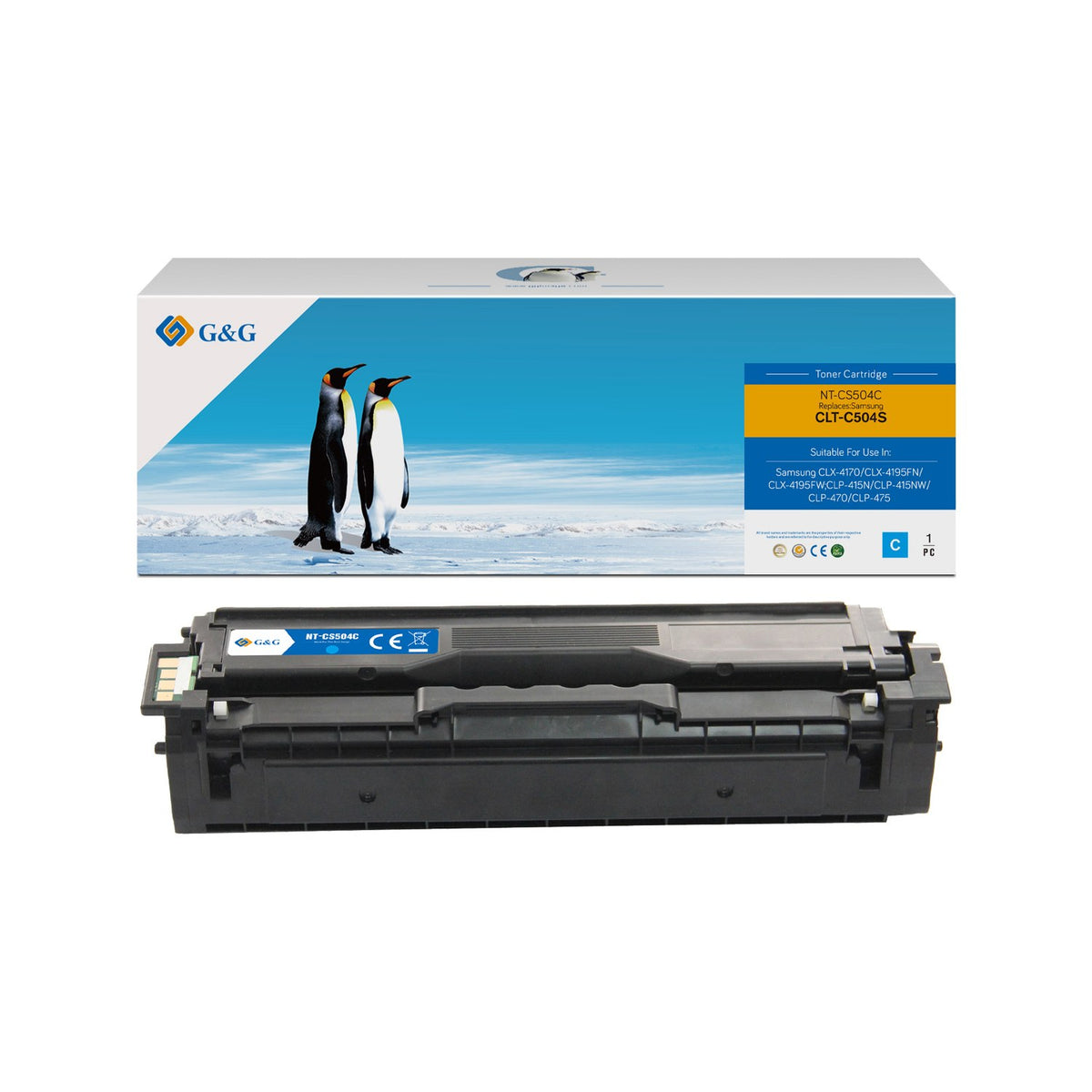 Toner compatible premium Samsung CLTC504SELS / C504 - cyan