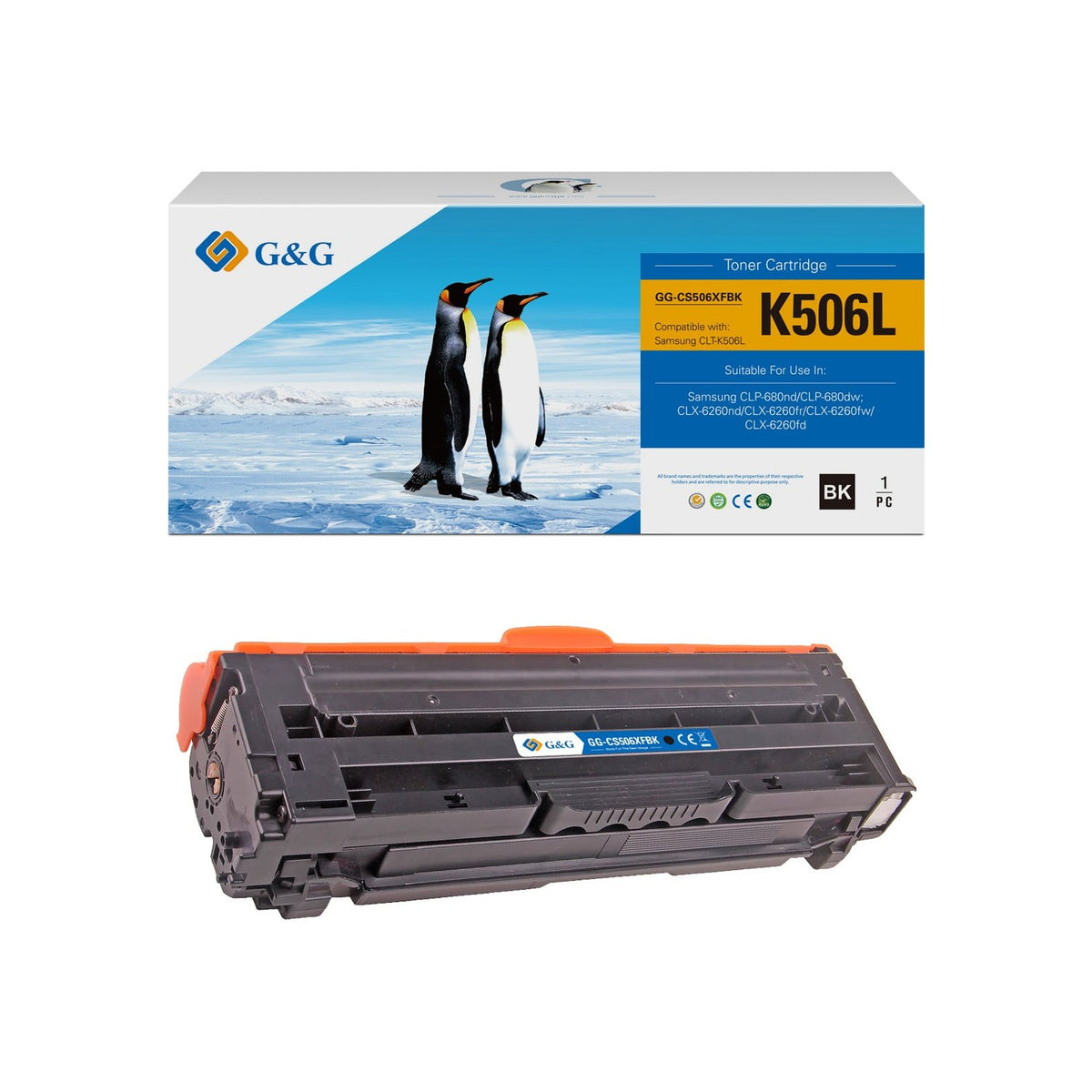 Toner compatible premium Samsung CLTK506LELS / K506L - noir