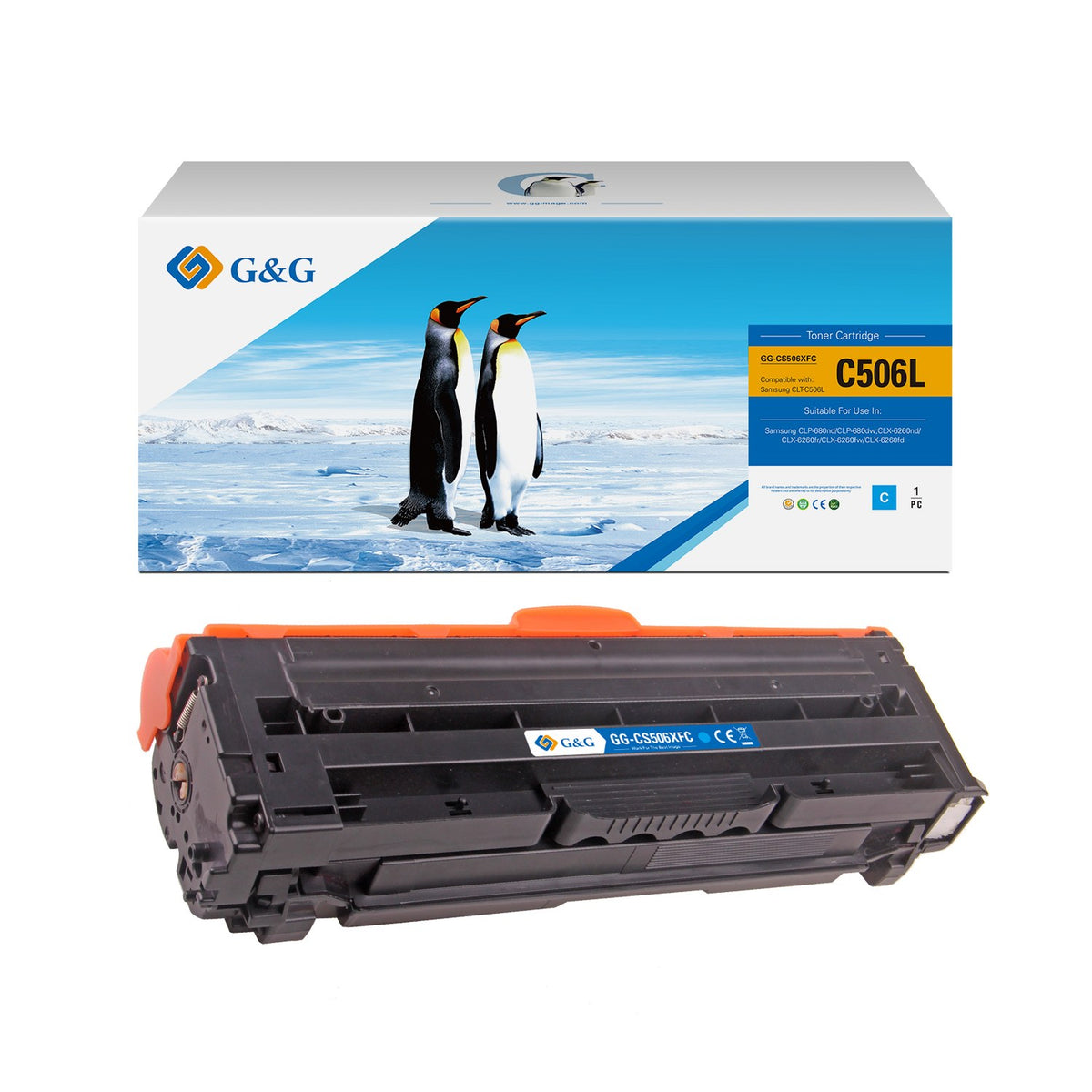 Toner compatible premium Samsung CLTC506LELS / C506L - cyan
