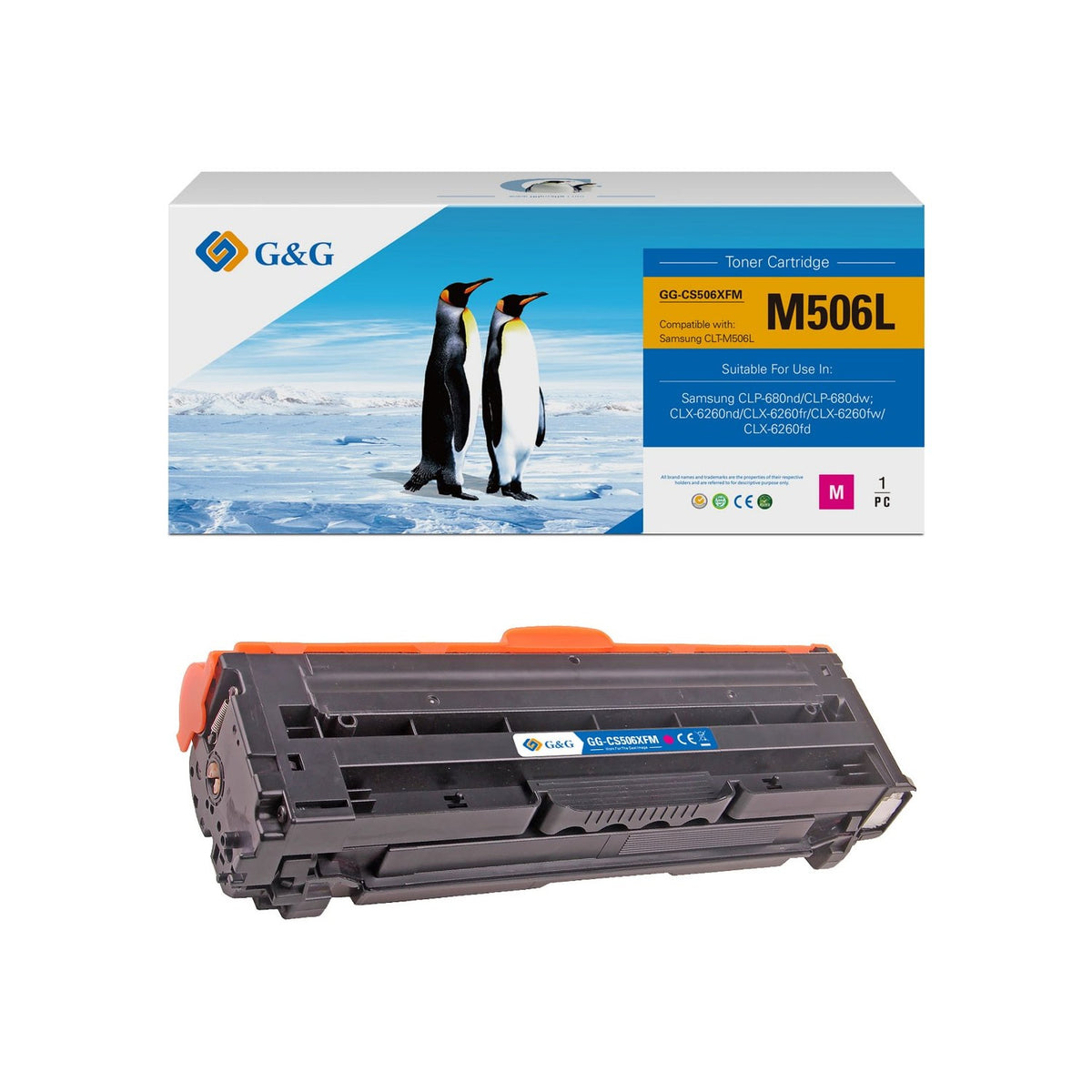 Toner compatible premium Samsung CLTM506LELS / M506L - magenta