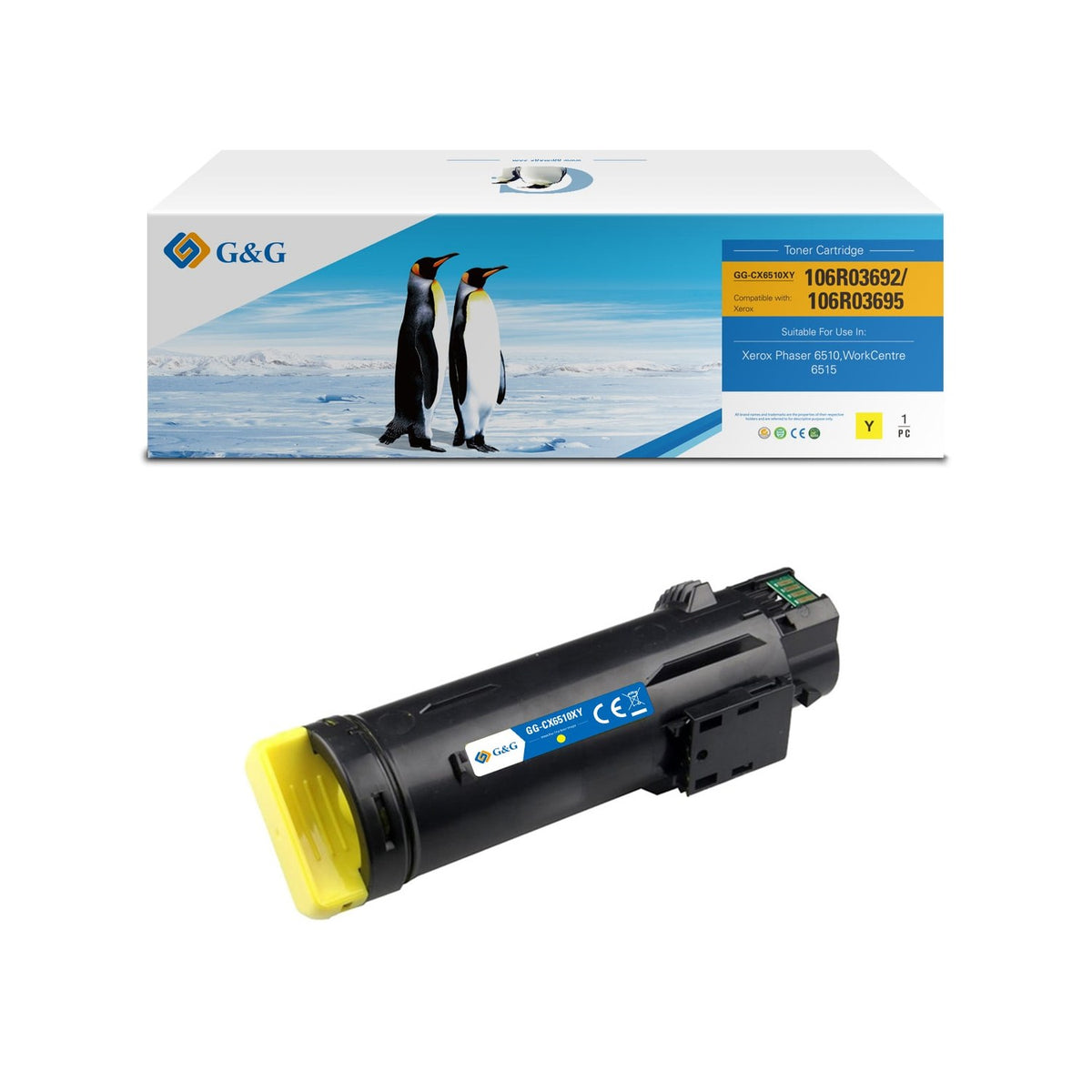 Toner compatible premium Xerox 106R03692 - jaune