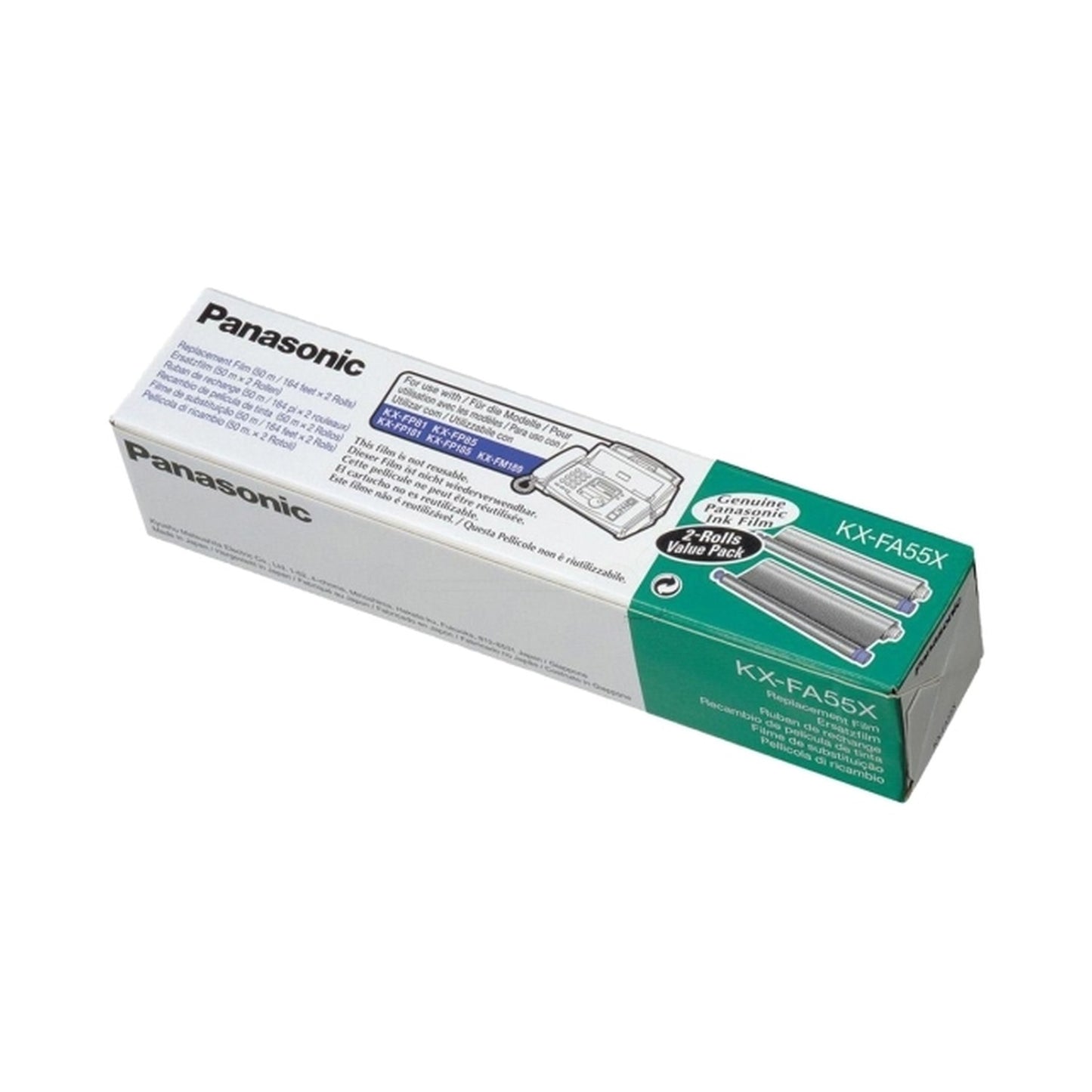 Rouleau transfert thermique d'origine Panasonic KXFA55X - noir - pack de 2