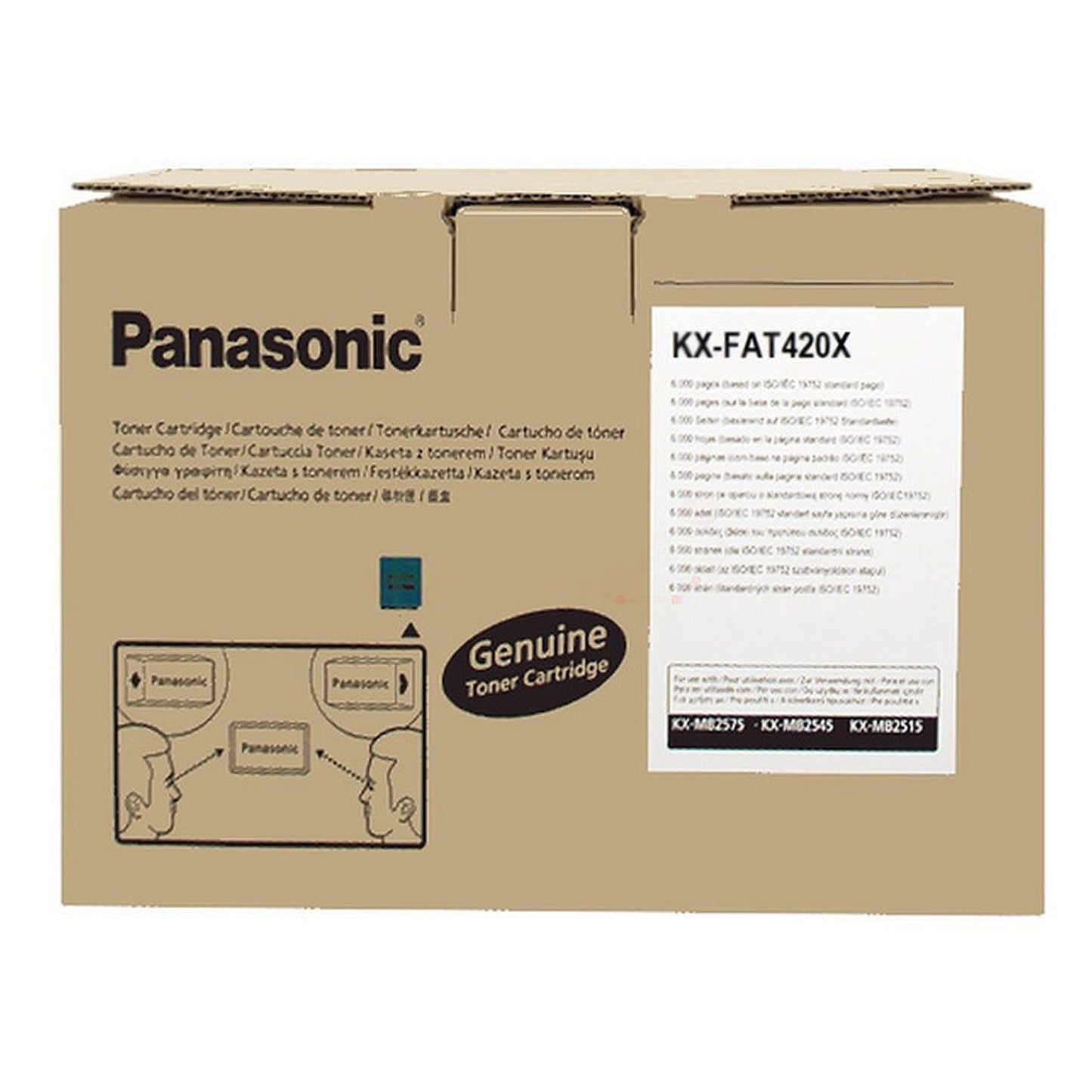 Toner d'origine Panasonic KXFAT420X - noir