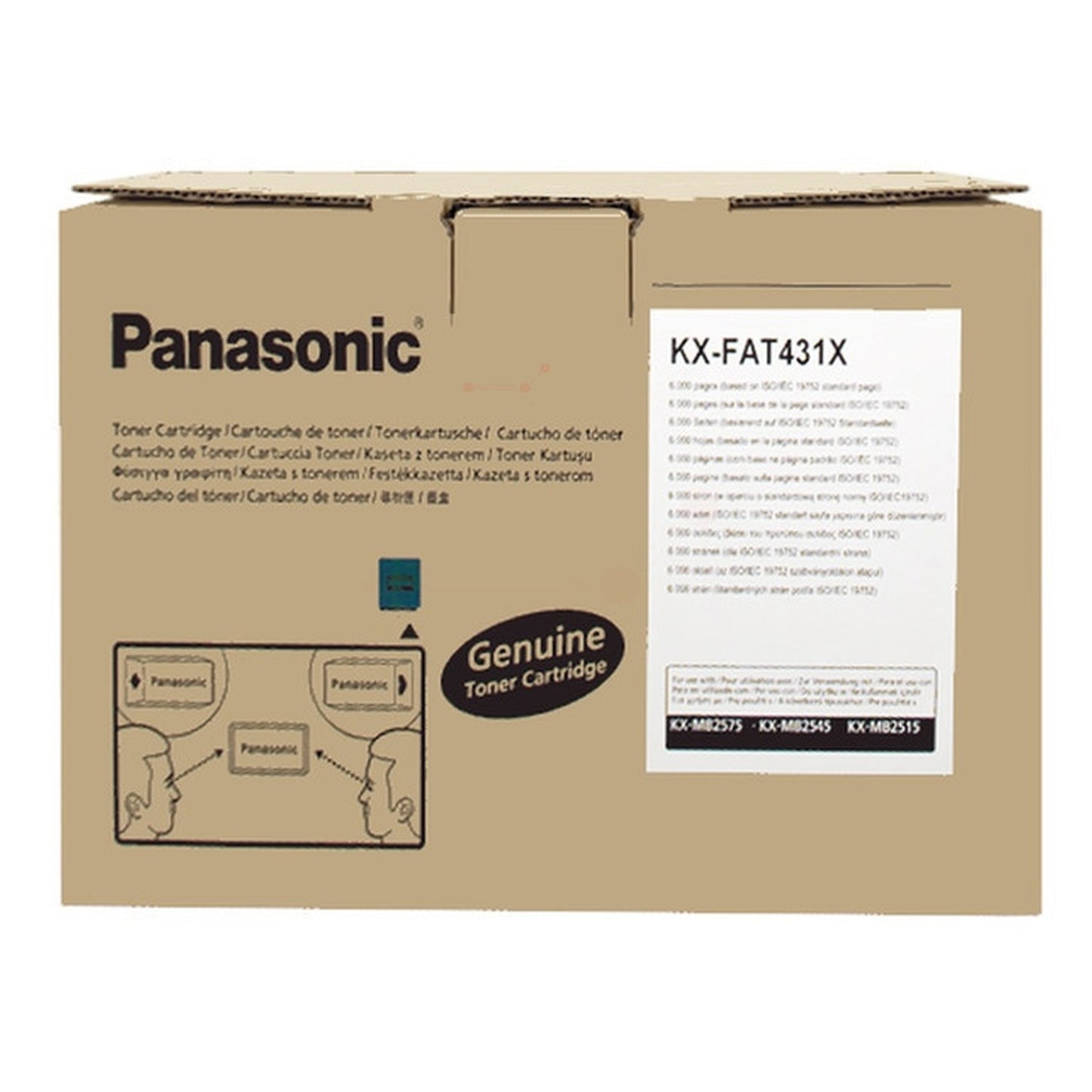 Toner d'origine Panasonic KXFAT431X - noir