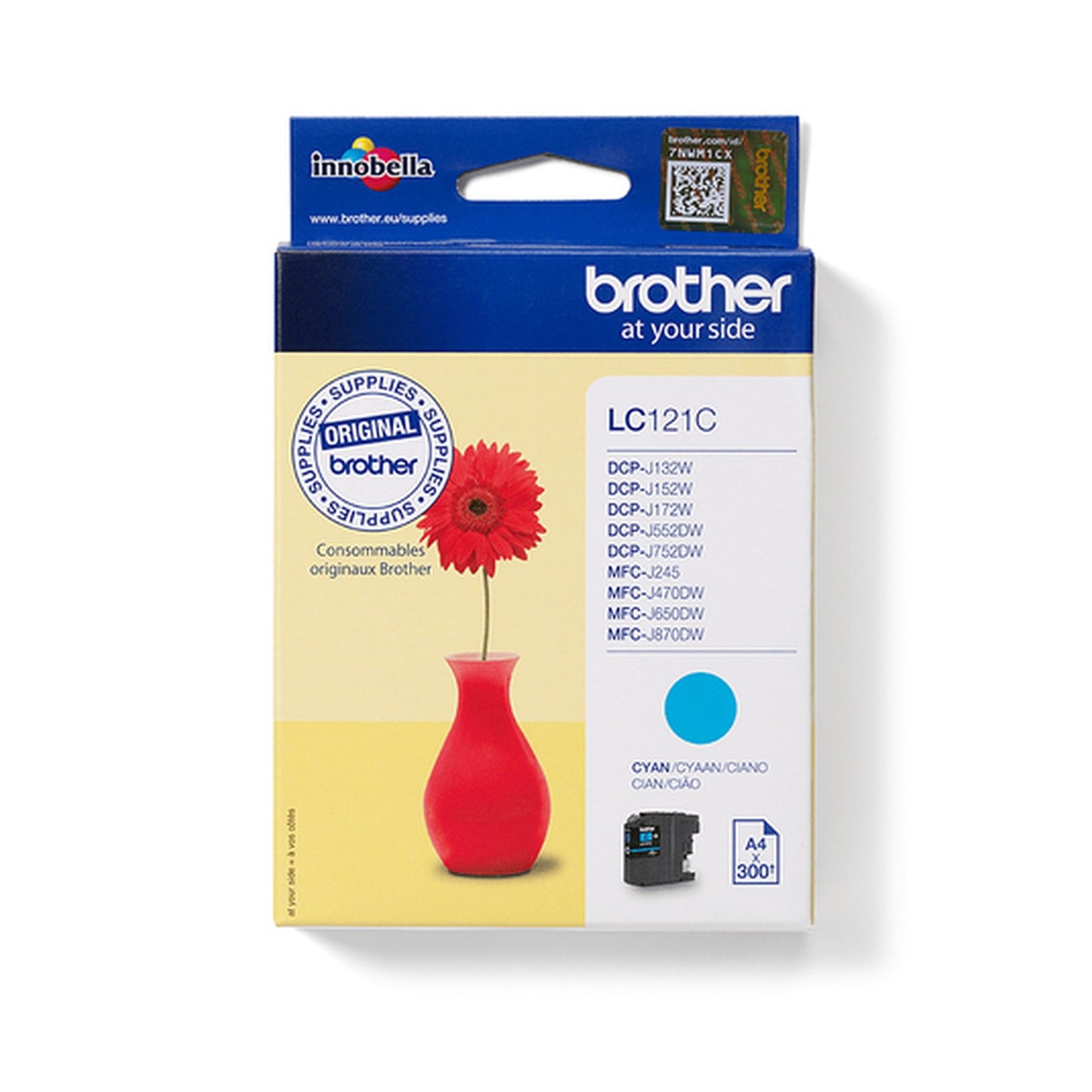 Cartouche d'origine Brother LC121C - cyan