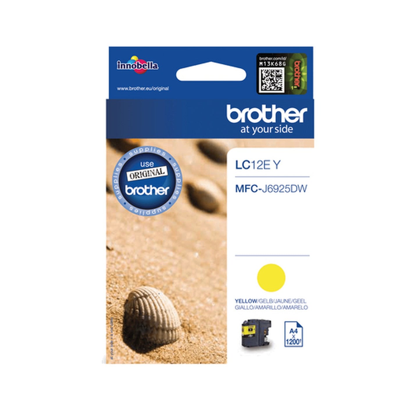 Cartouche d'origine Brother LC12EY - jaune