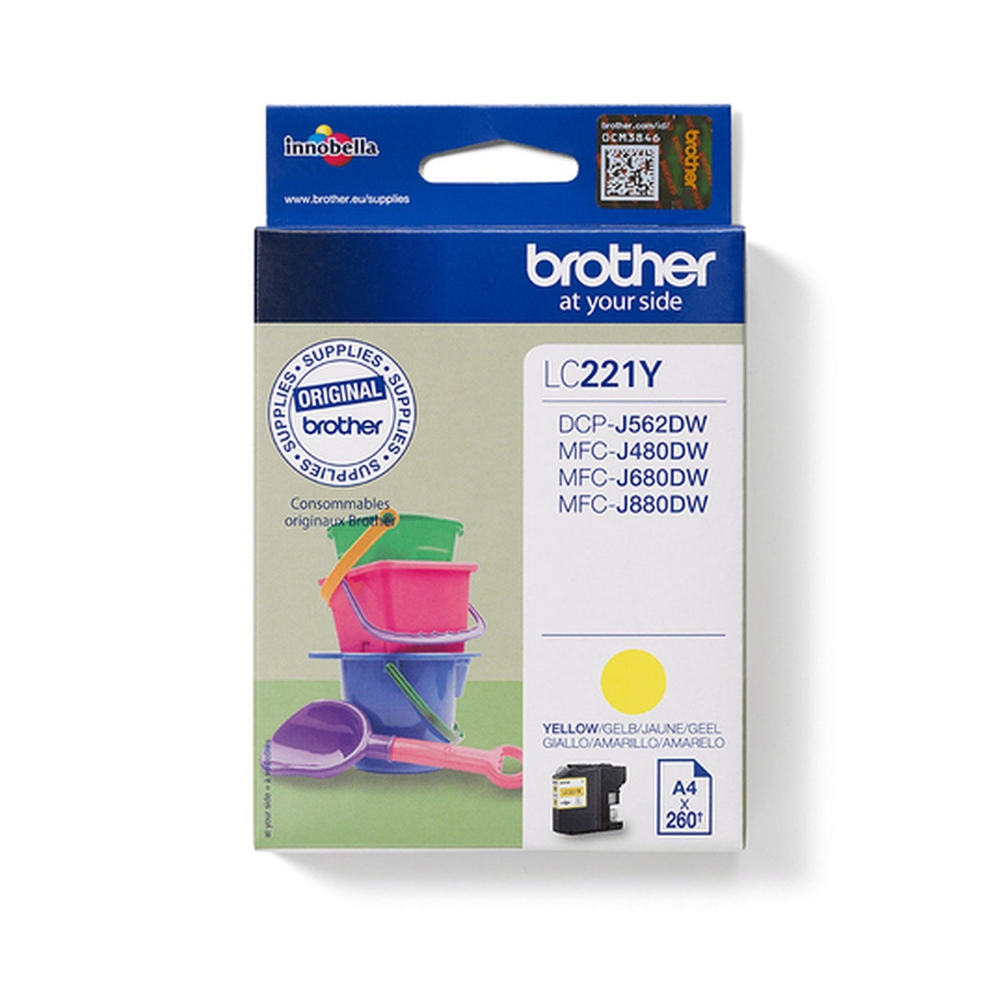Cartouche d'origine Brother LC221Y - jaune