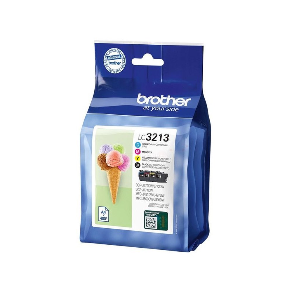 Cartouches d'origines Brother LC3213VALDR - multipack 4 couleurs : noire, cyan, magenta, jaune